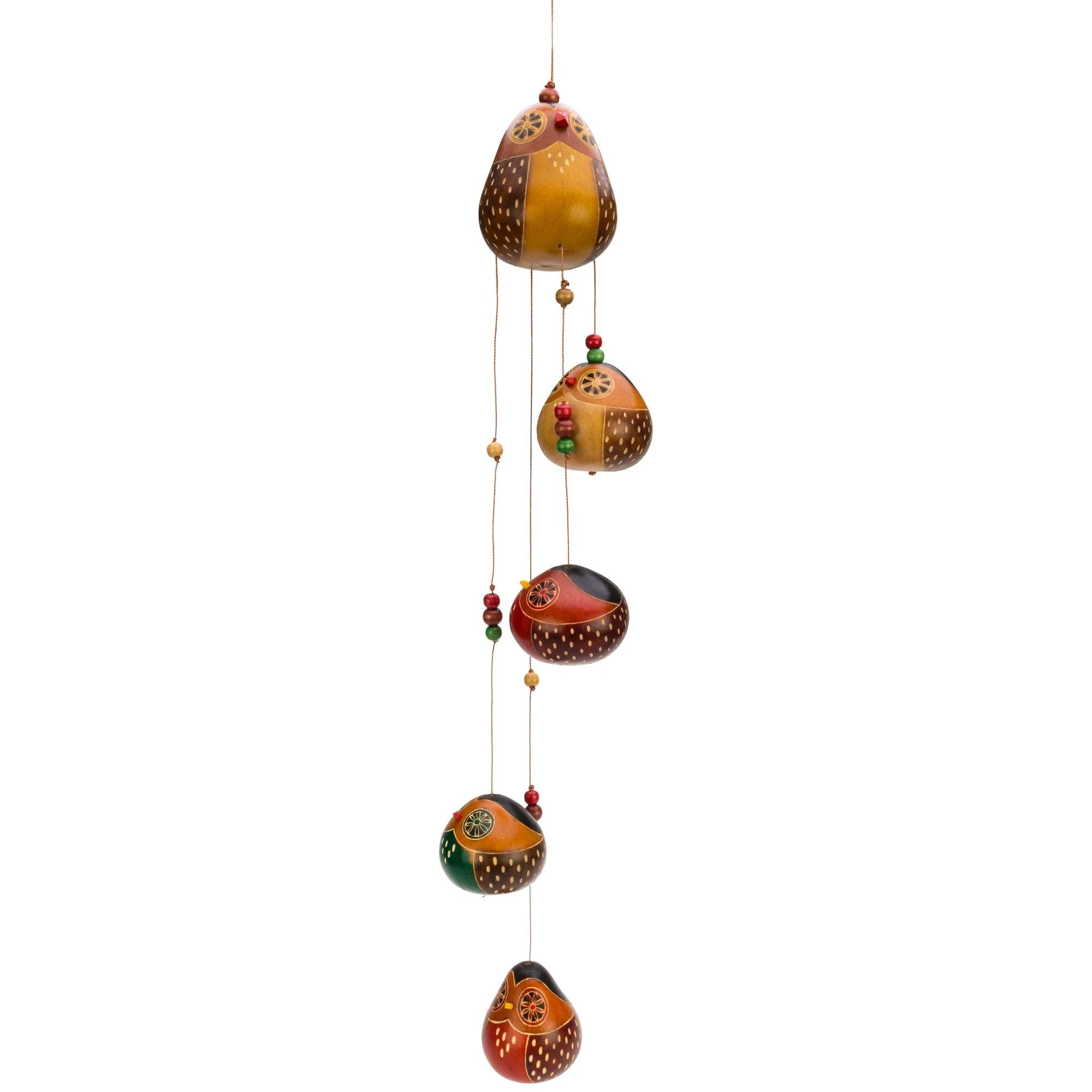Dancing Owls Gourd Wind Chime - Image 3