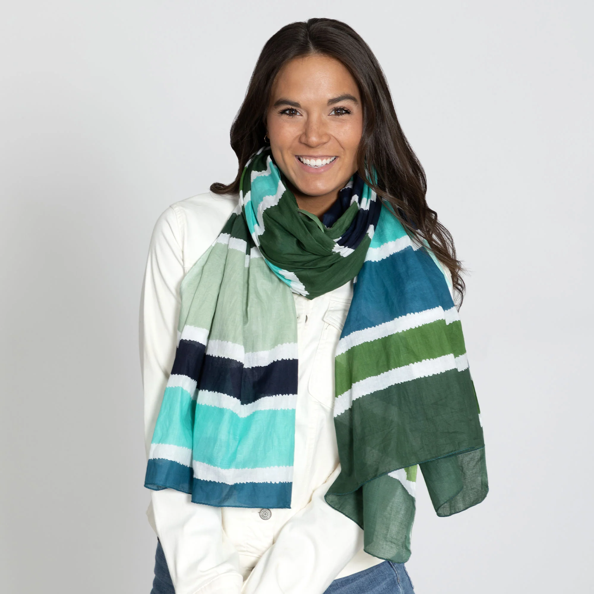 Hand-Painted Horizon Scarf - Image 2