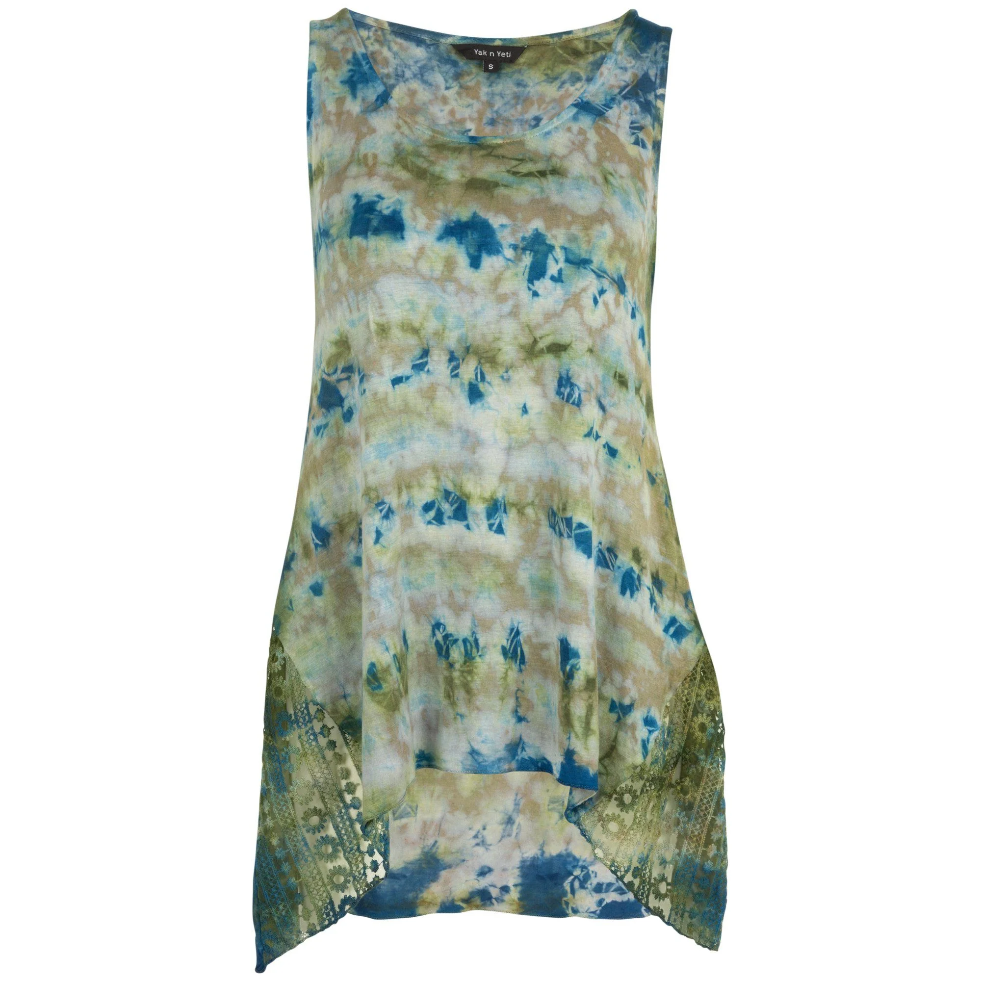 Tie-Dyed Lace-Hip Sleeveless Tunic - Image 4