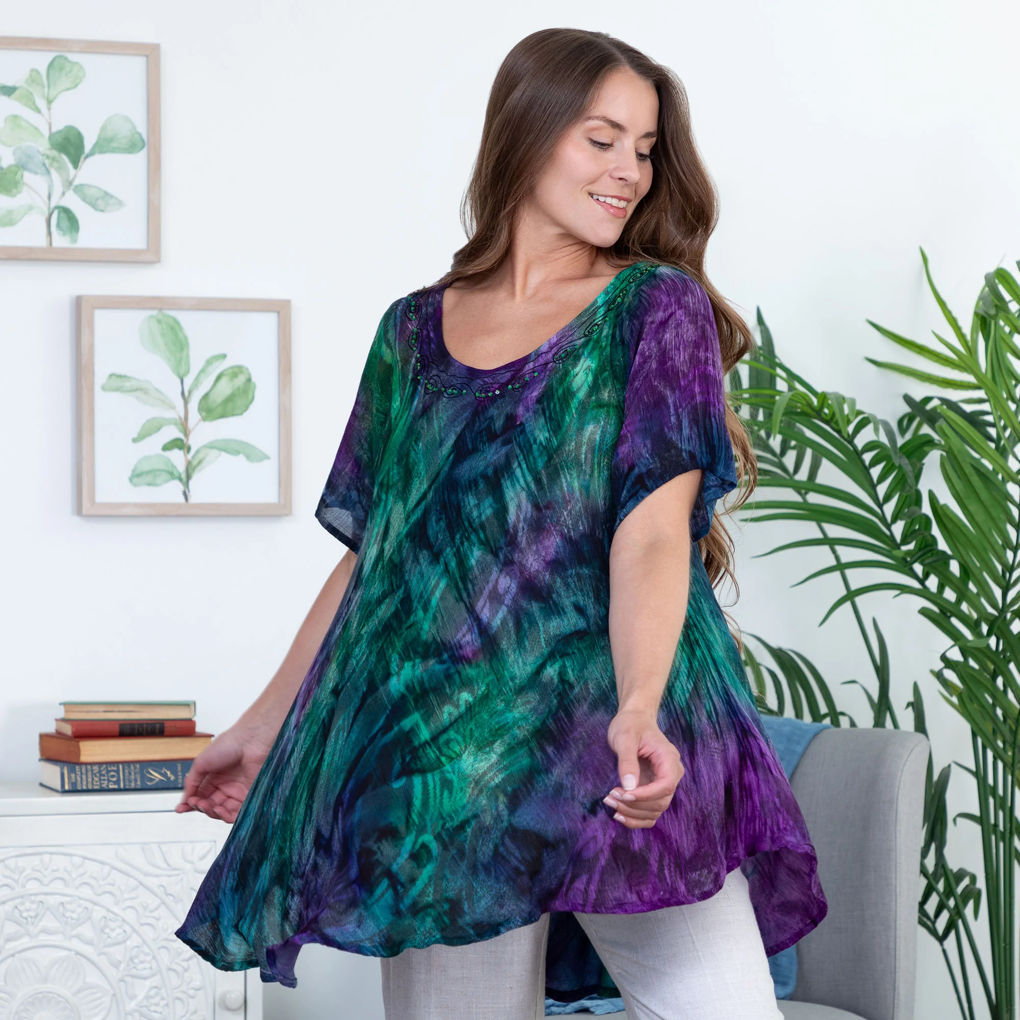 Peacock Love Tunic | Fair Trade - Image 4