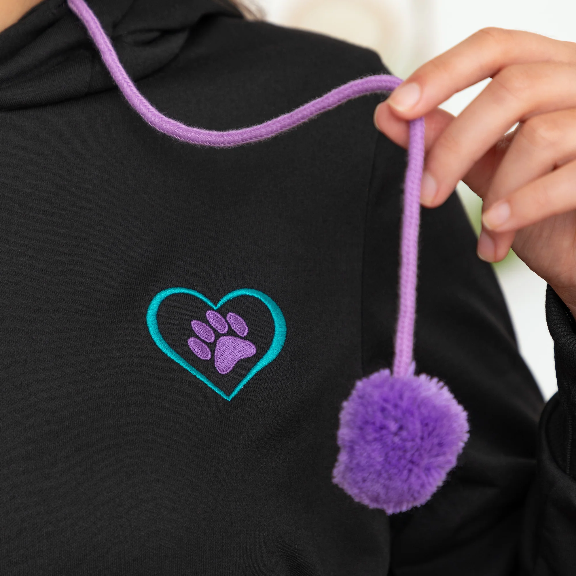 Purple Paw Pet Pouch Hooded Sweatshirt - Image 3