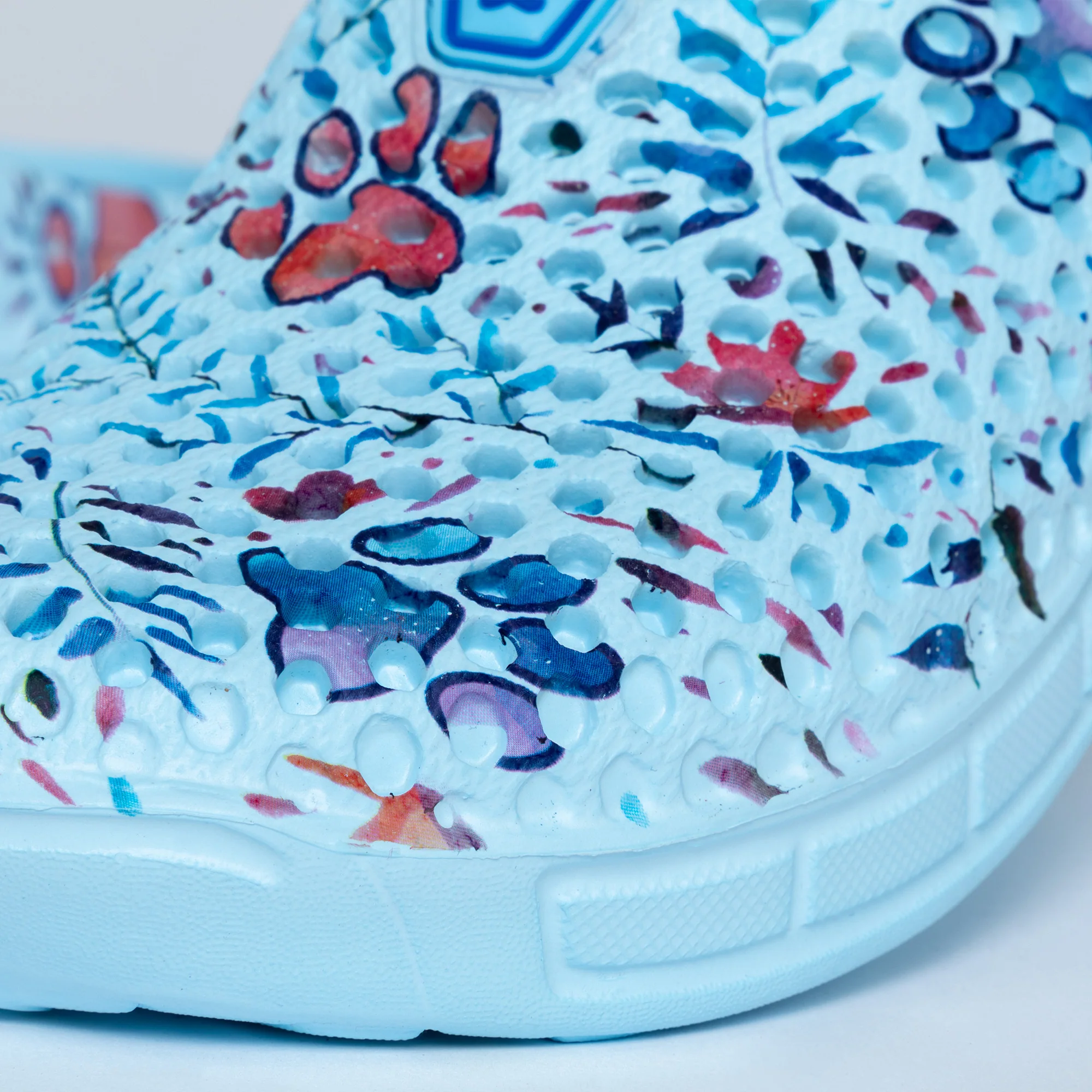 Colorful Paw Print Lightweight Slip-On Clogs - Image 10