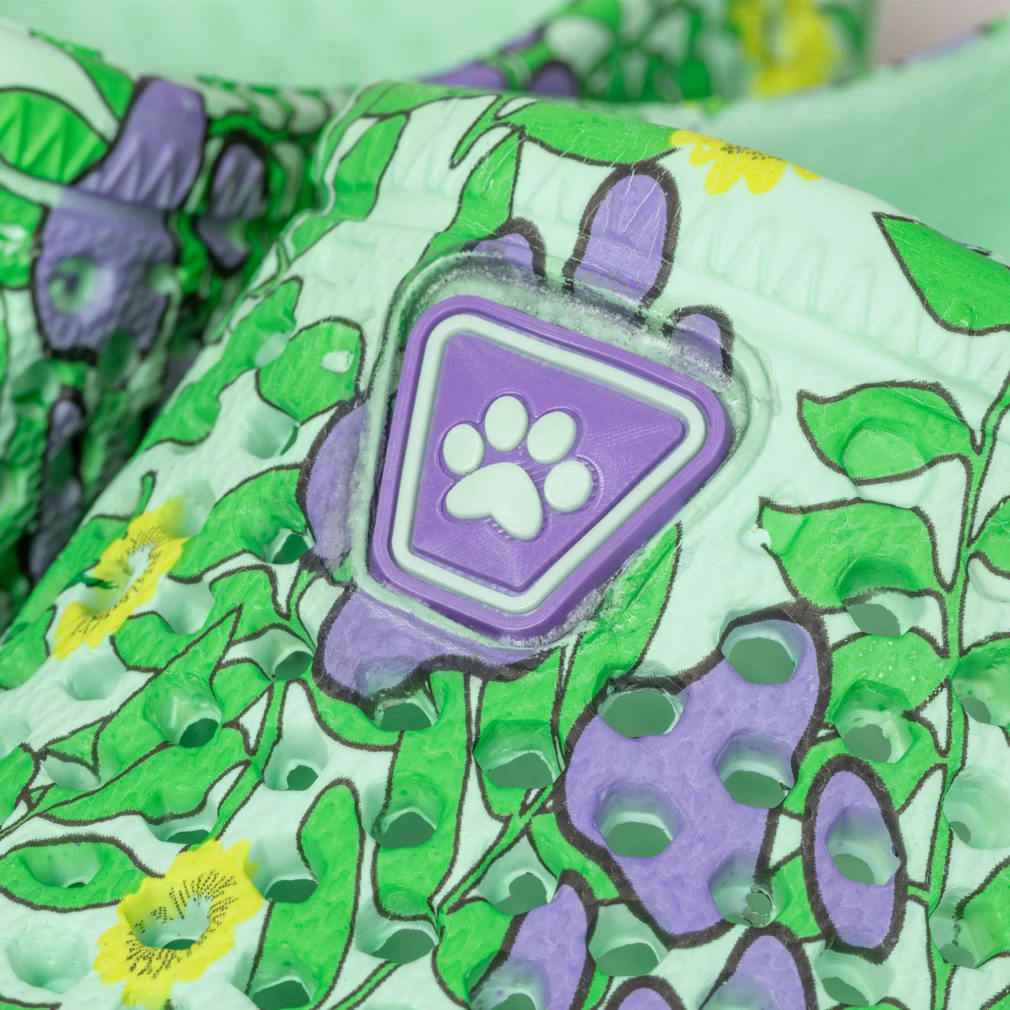 Colorful Paw Print Lightweight Slip-On Clogs - Image 41