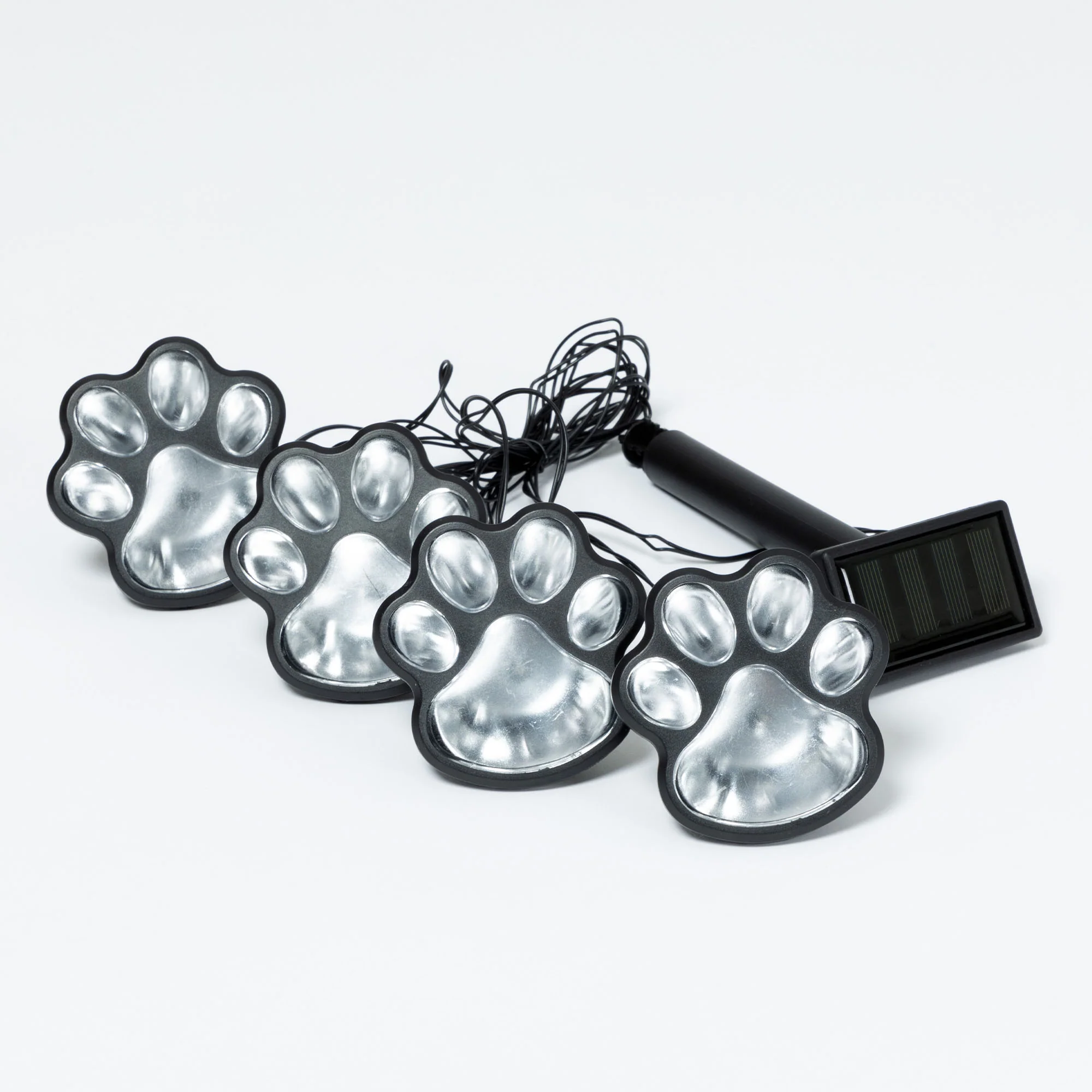 Paw Print Solar Ground Lights - Set of 4 - Image 3