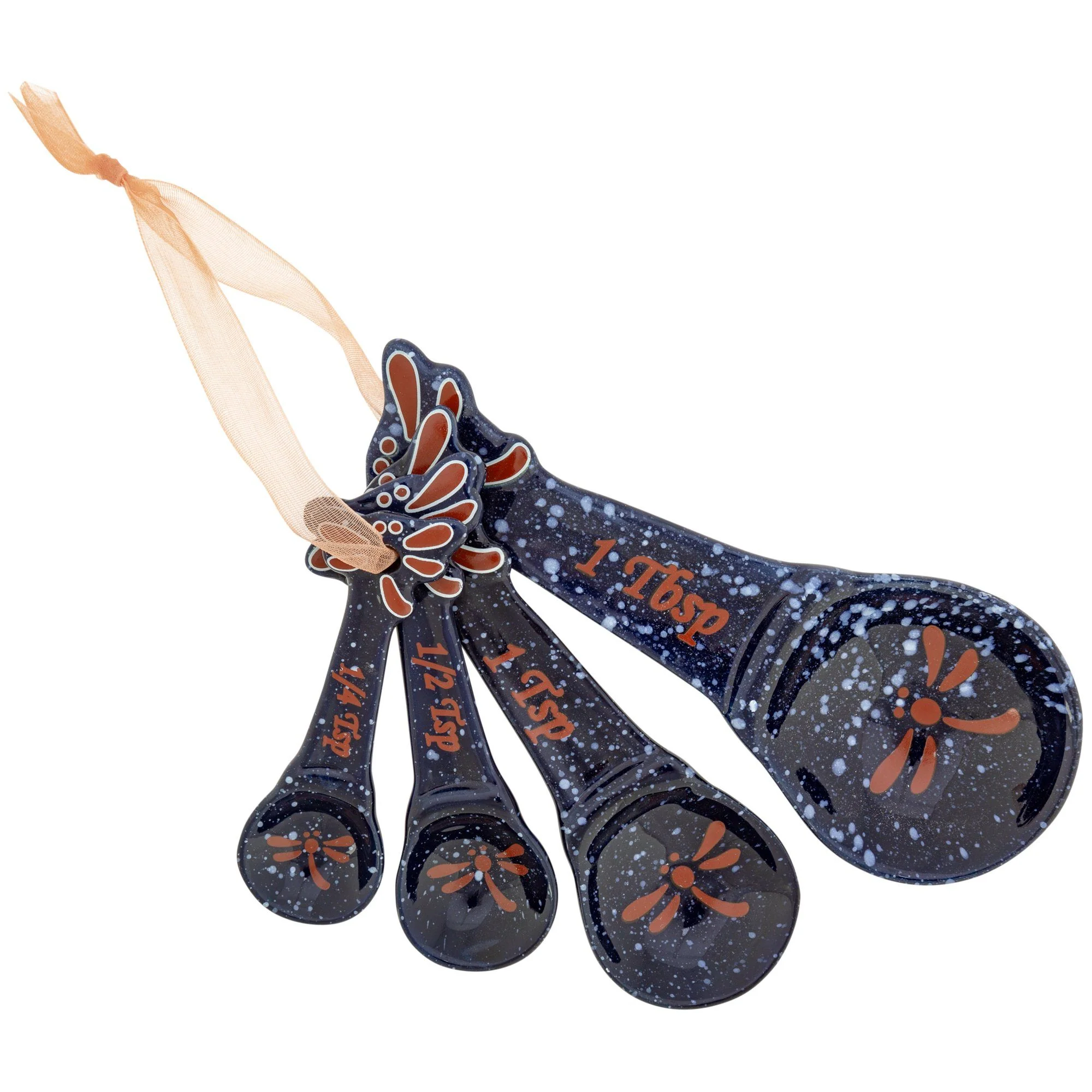 Midnight Dragonfly Ceramic Measuring Spoon Set - Image 2