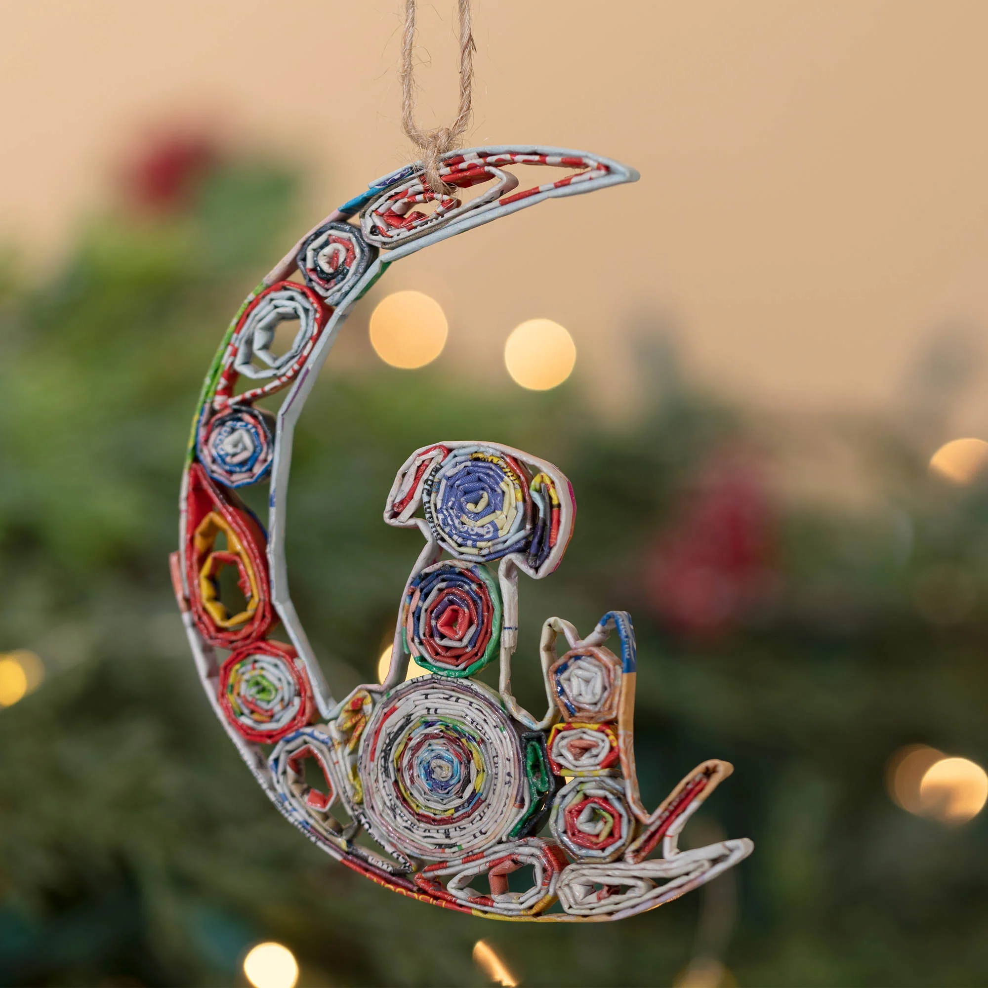 Recycled Magazine Ornament | Handmade, Fair Trade - Image 4