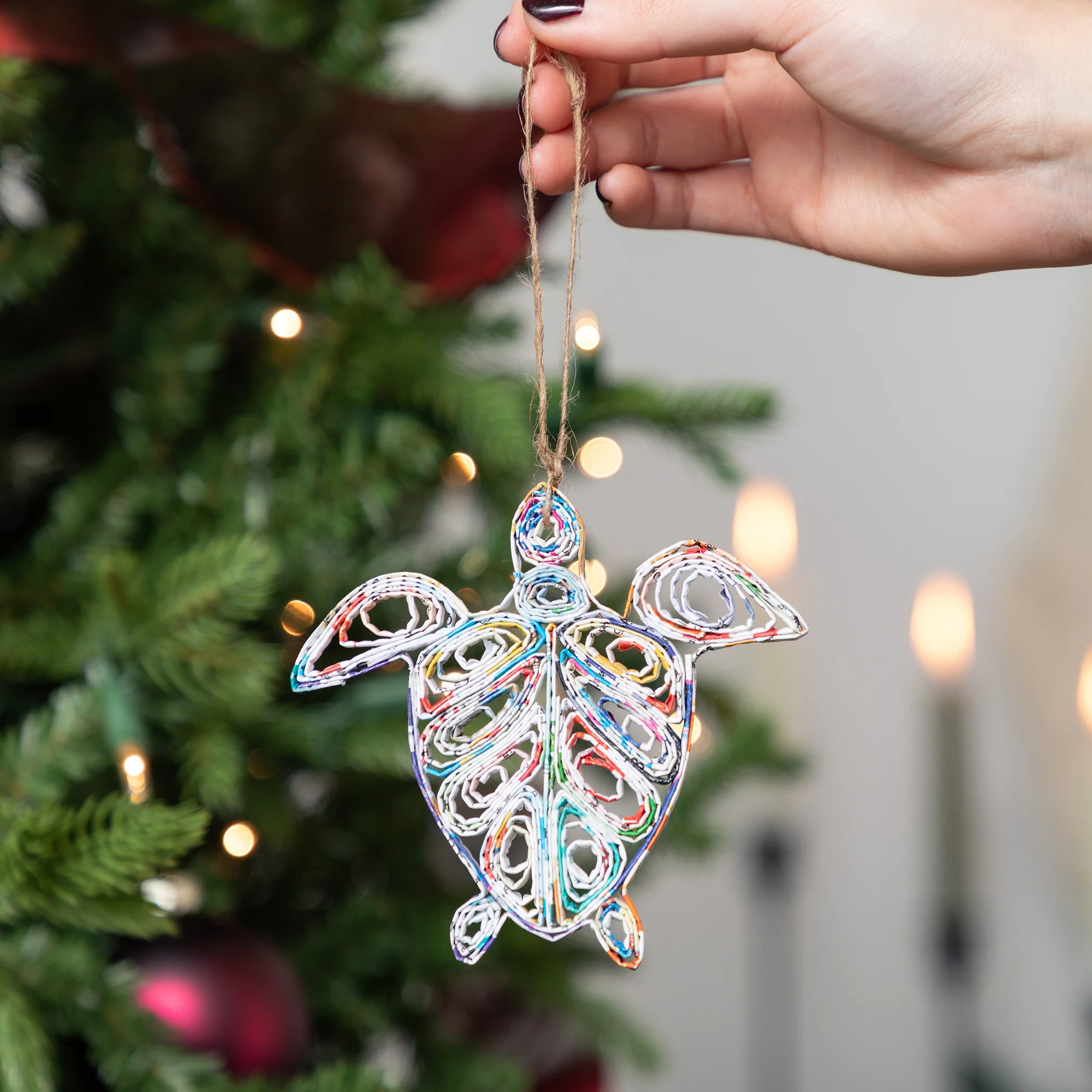 Recycled Magazine Ornament | Handmade, Fair Trade - Image 42