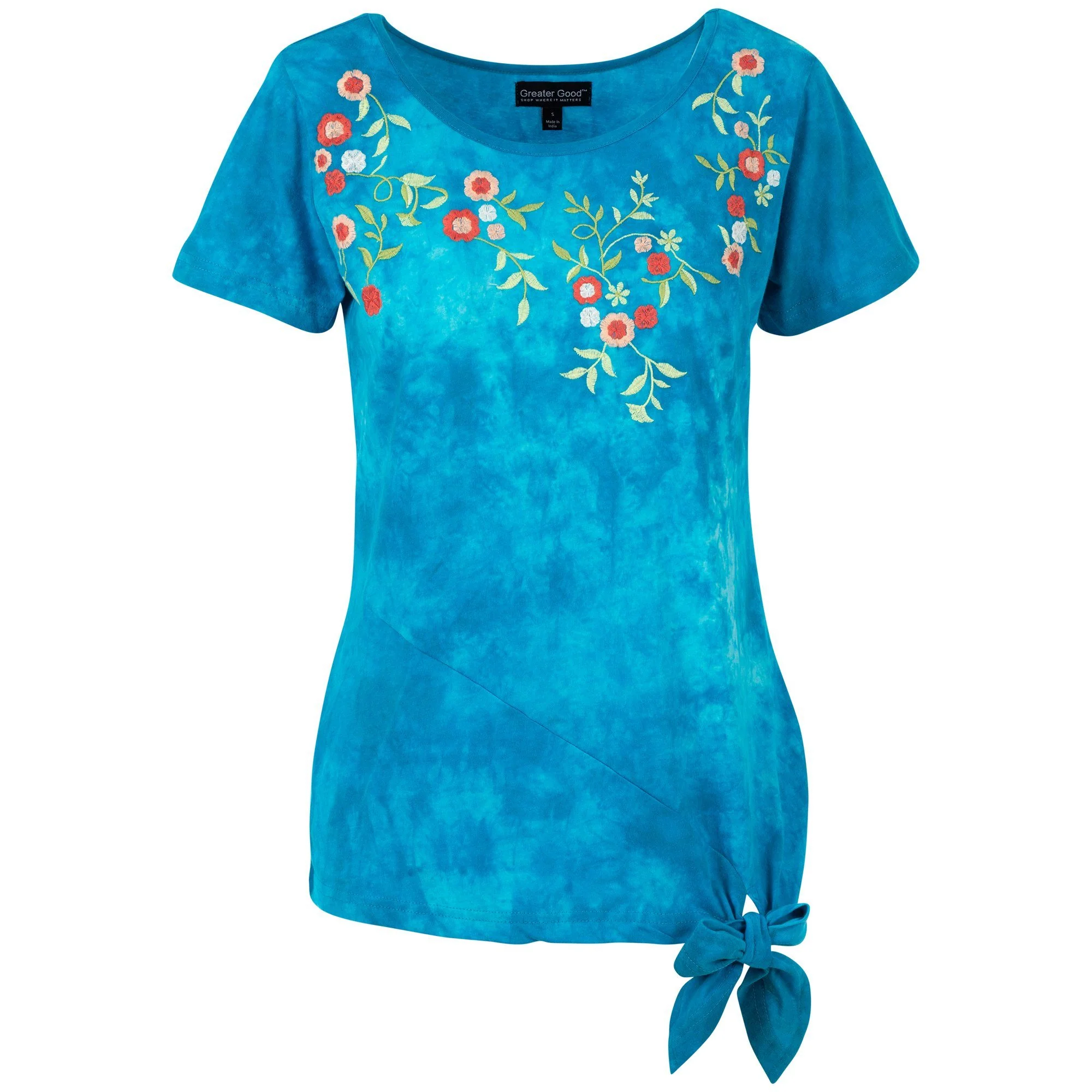 Blue Sky Garden Scoop Neck Tee - Image 5