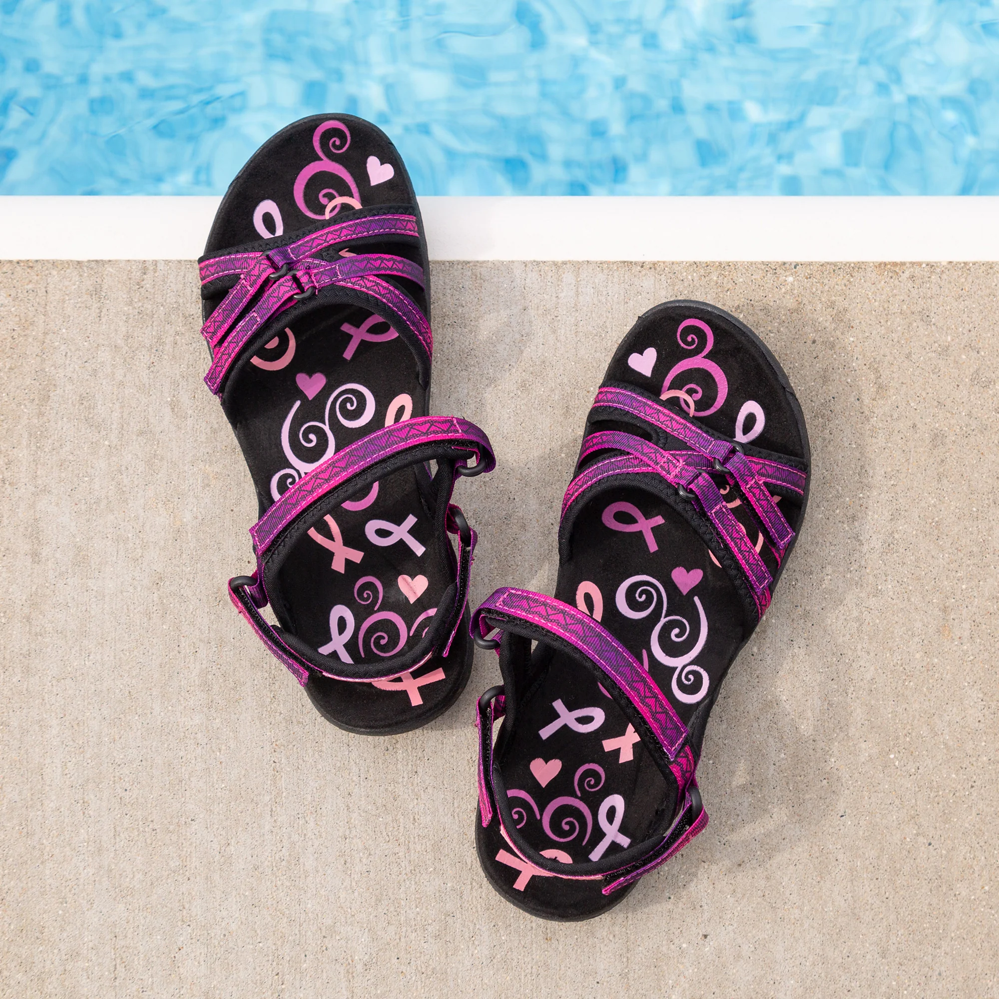Ultralite™ Pink Ribbon Strappy Sport Sandals - Image 6