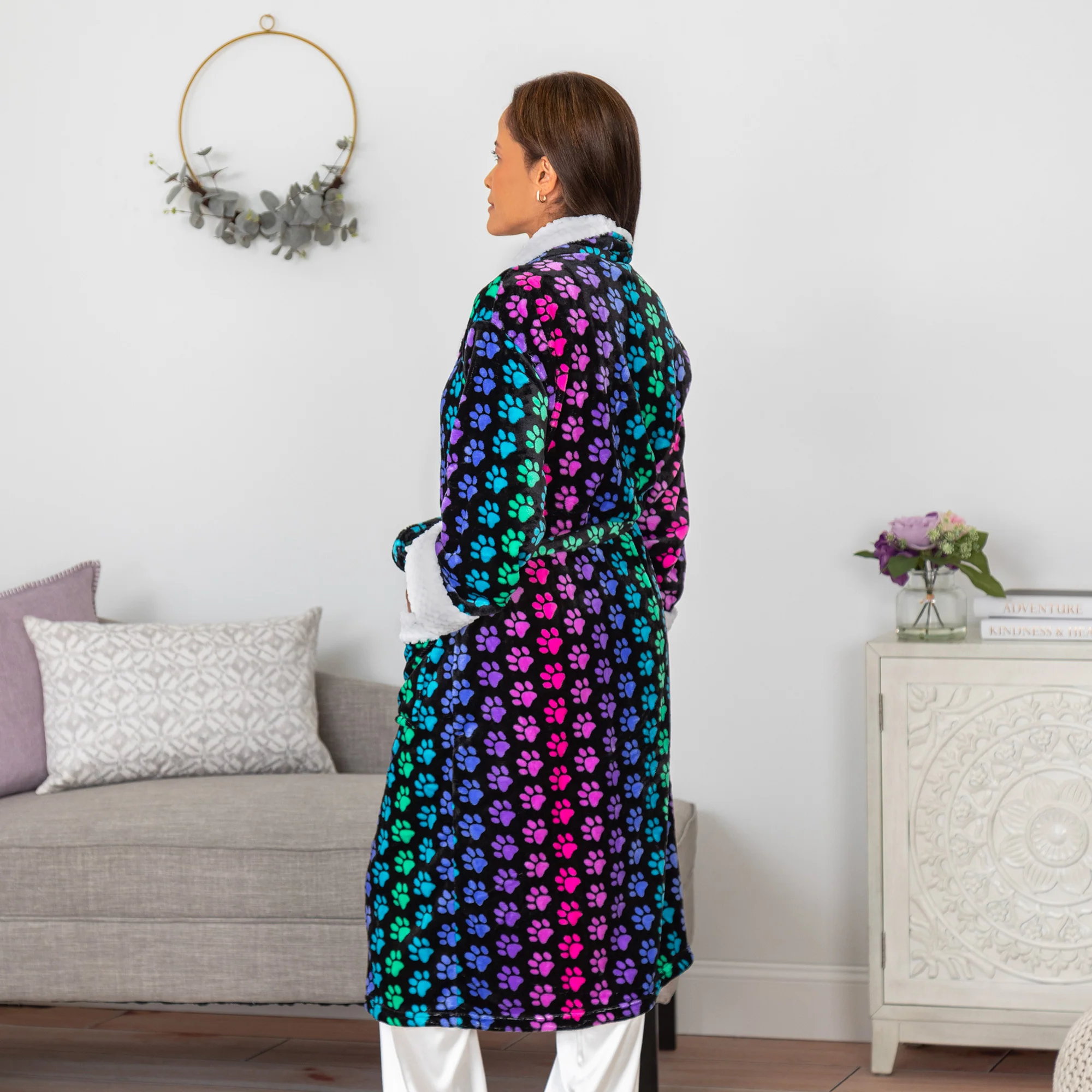 Super Cozy&trade; Rainbow Paws Bathrobe - Image 6