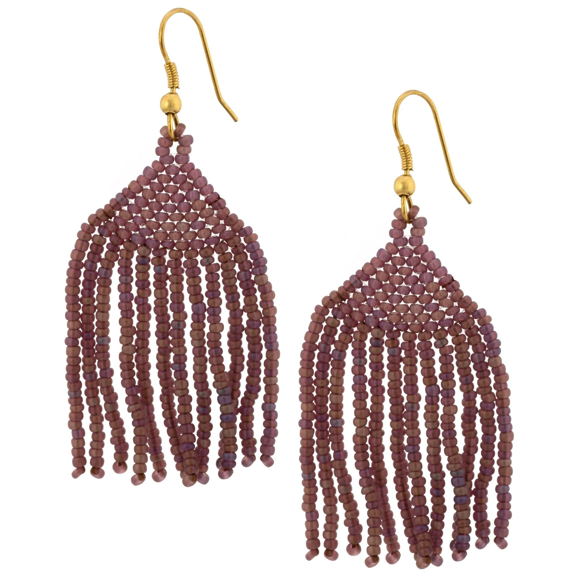 Brilliant Fringe Beaded Earrings - Image 3