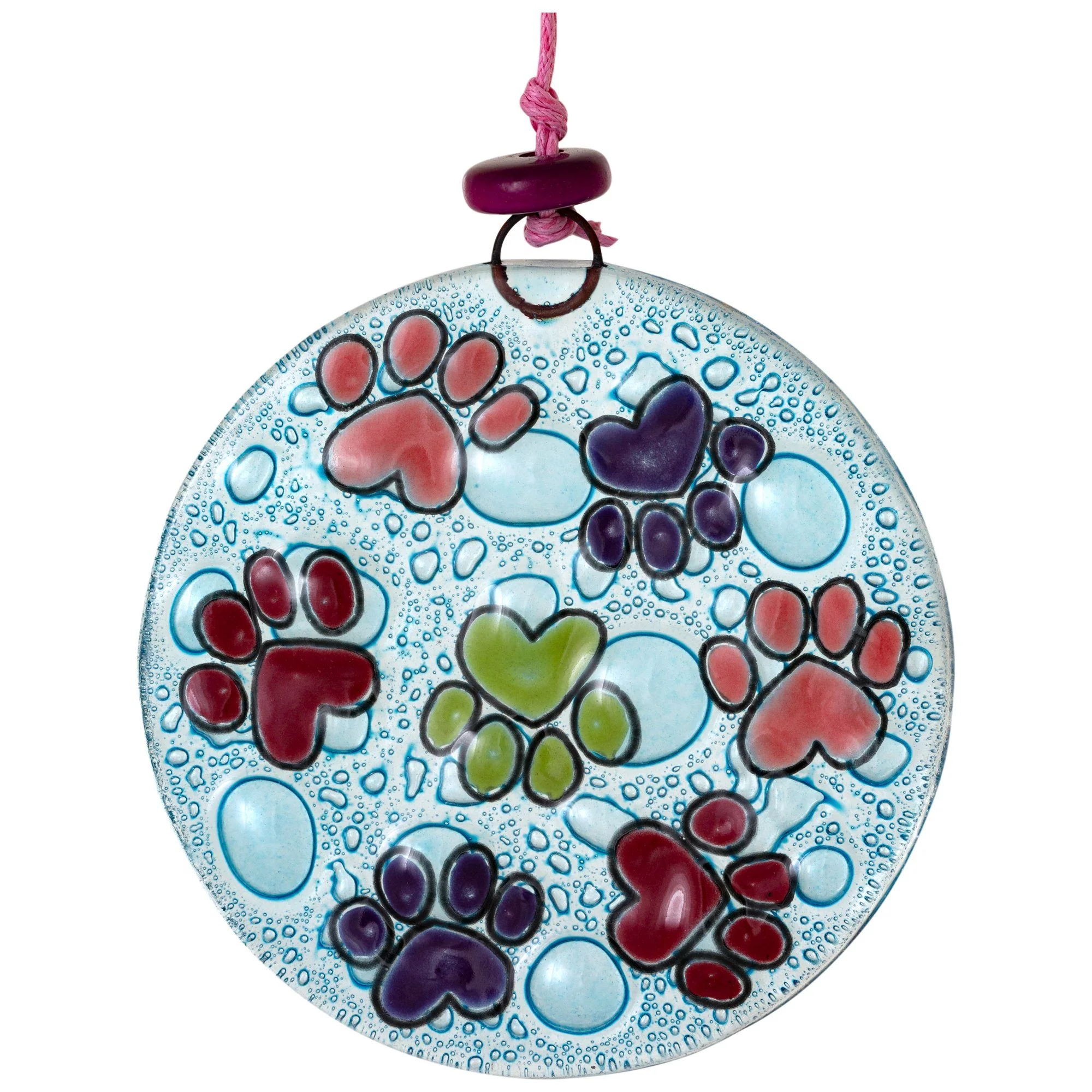 Painted Paws Recycled Glass Ornament - Image 4