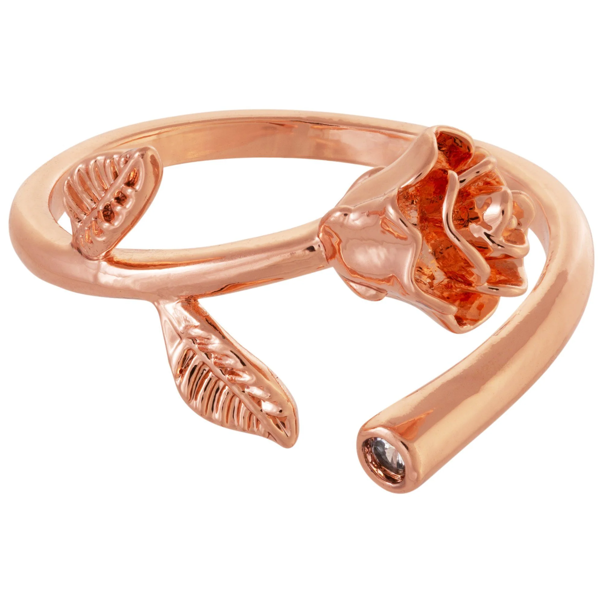 Rose in Bloom Adjustable Brass Ring - Image 2