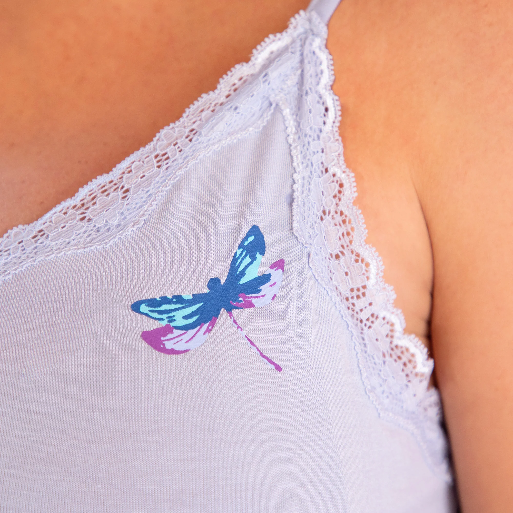 Dragonfly Lace Camisole Short Set - Image 5