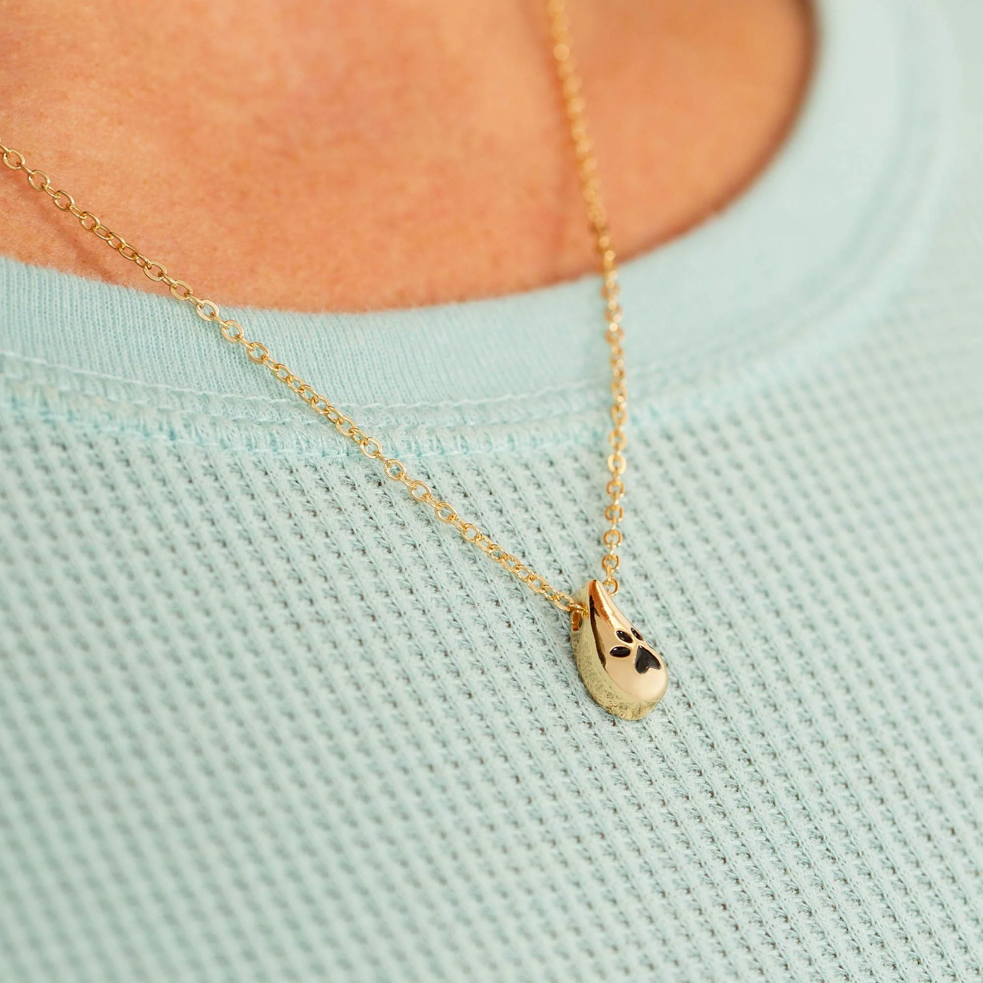 Always With Me Paw Teardrop Necklace - Image 4