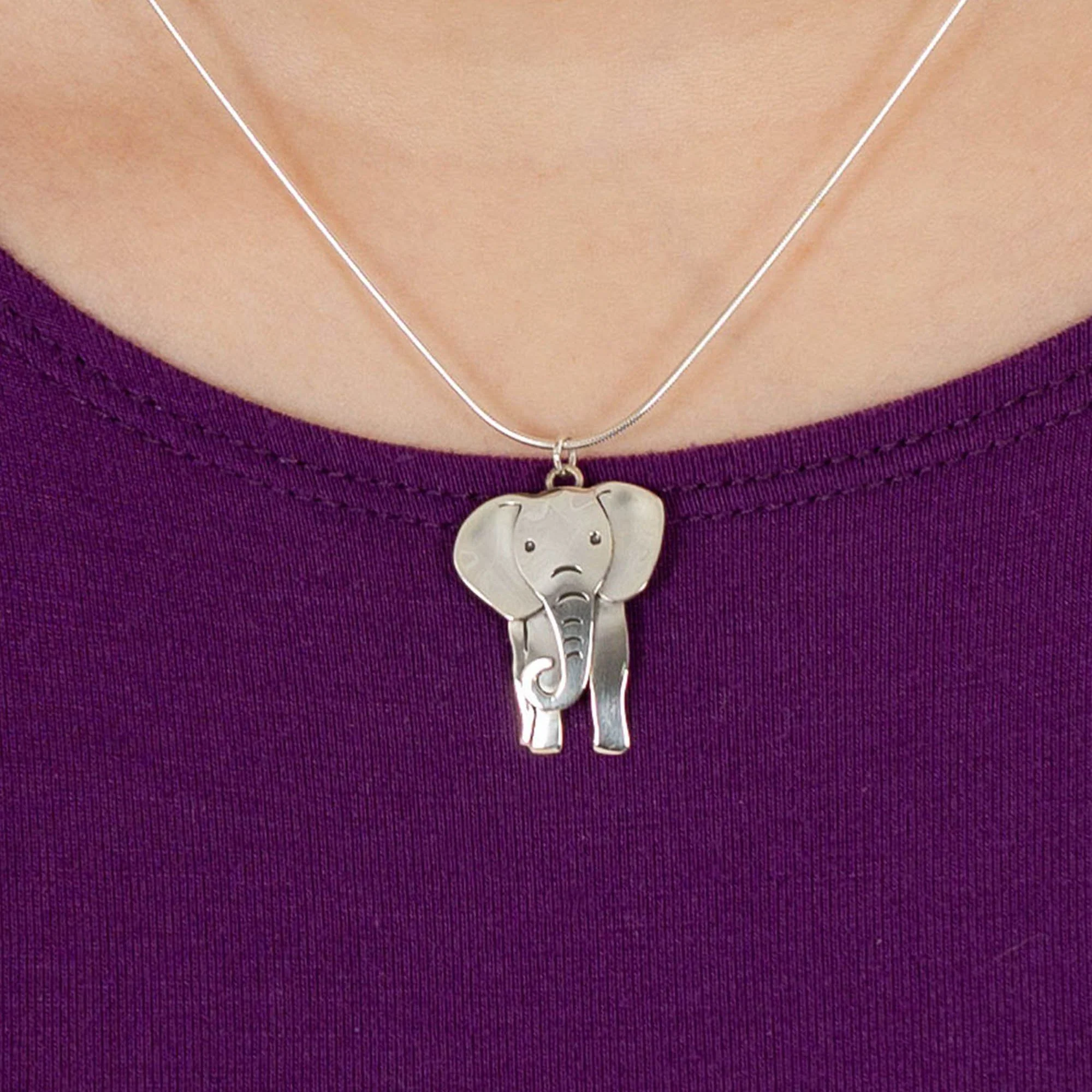 Proud Elephant Sterling Necklace - Image 3