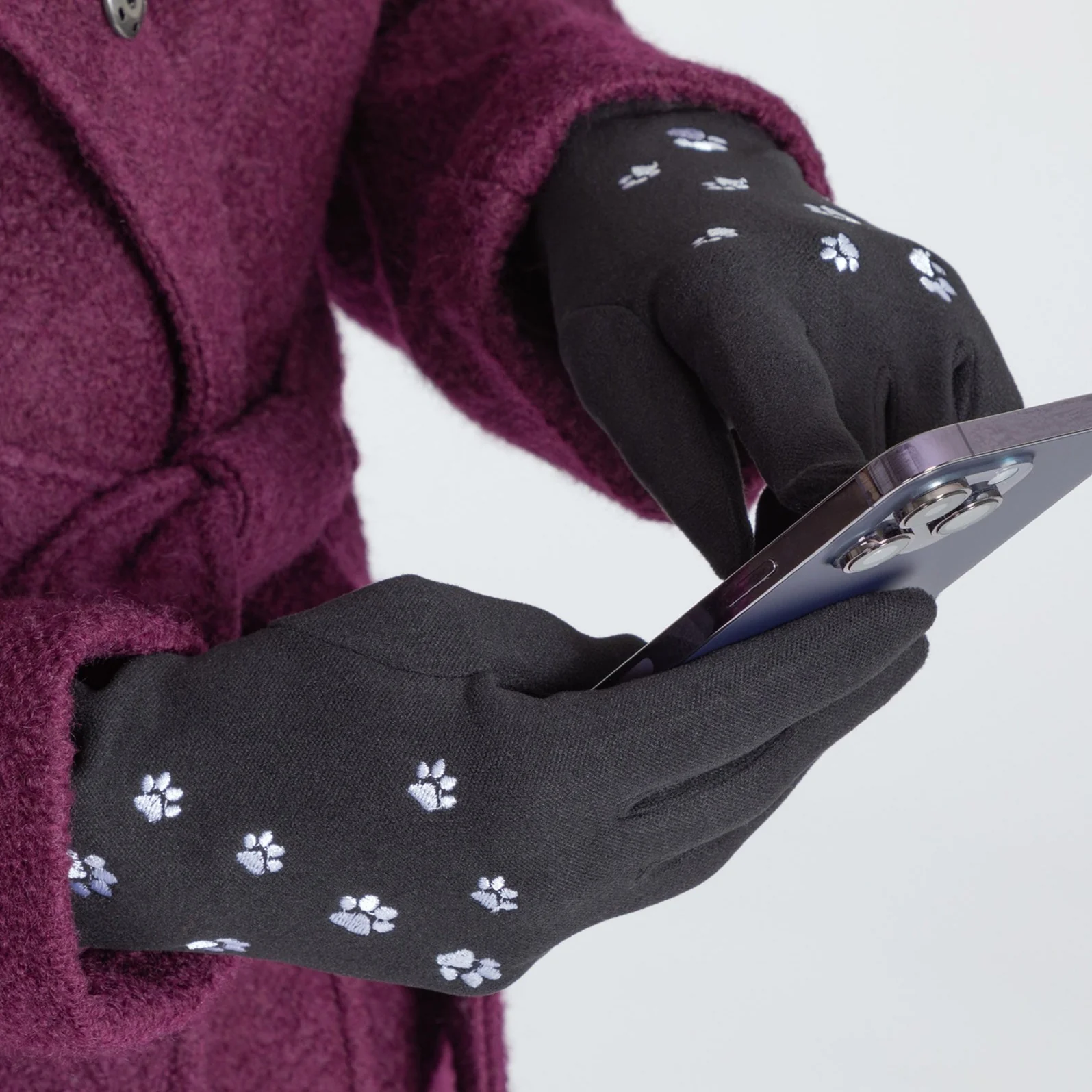 Out & About Paw Print Touch Gloves - Image 2