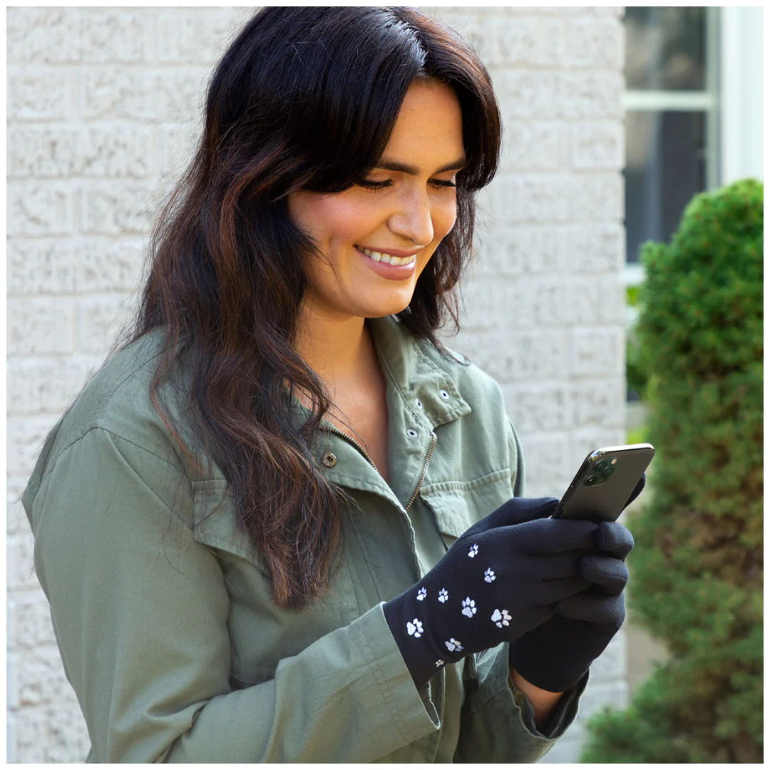 Out & About Paw Print Touch Gloves - Image 7