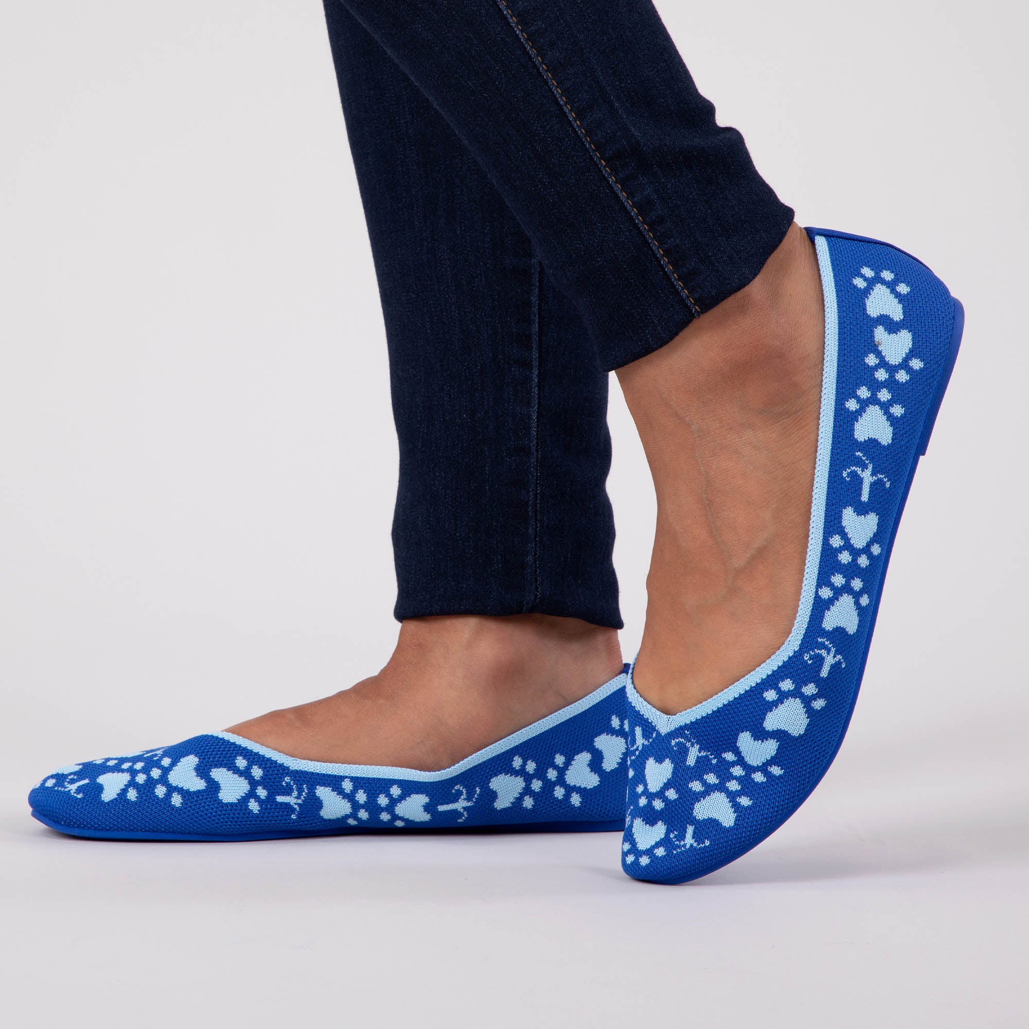 Woven Paw Print Ballet Flats - Image 5