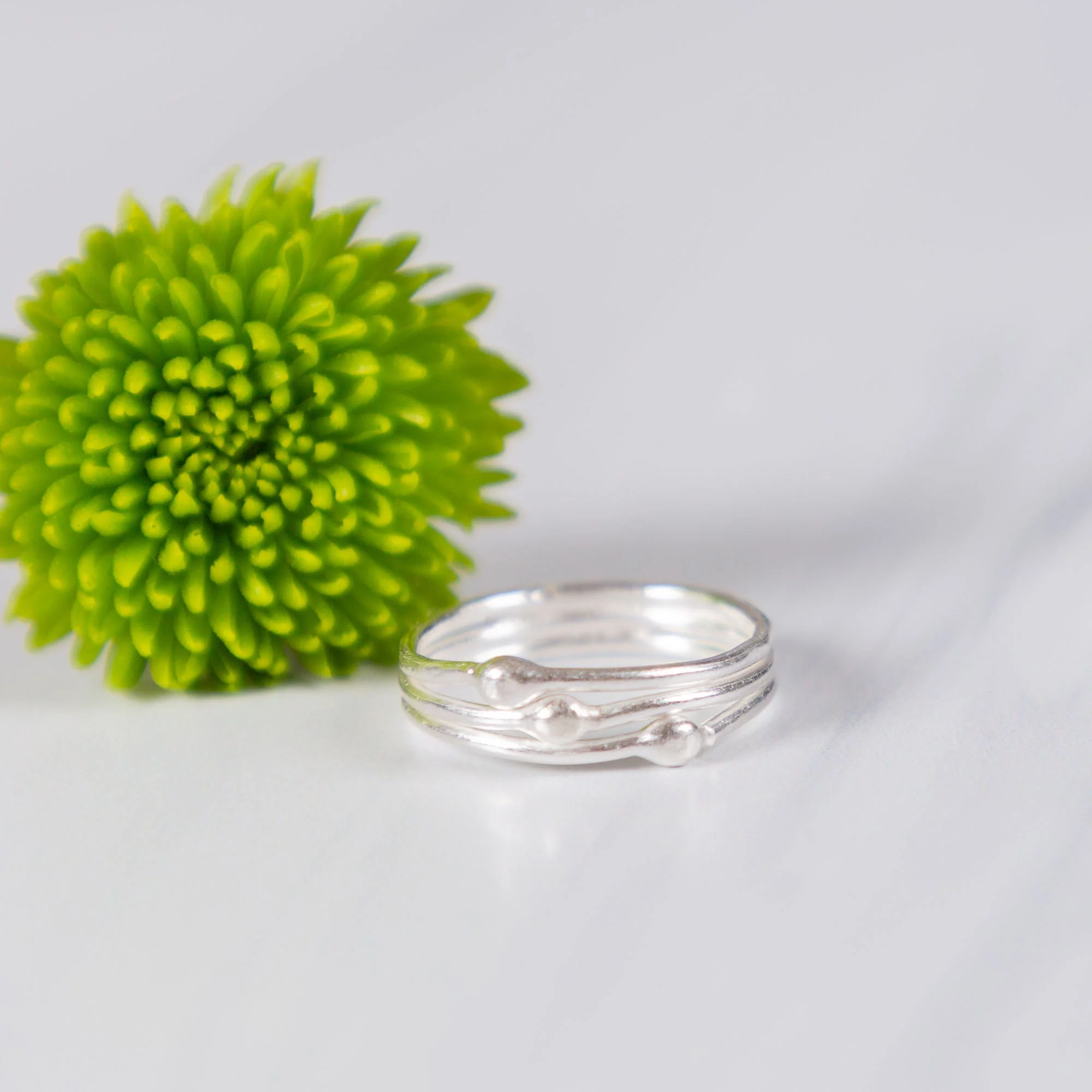 Tiny Dots Sterling Silver Ring - Image 3