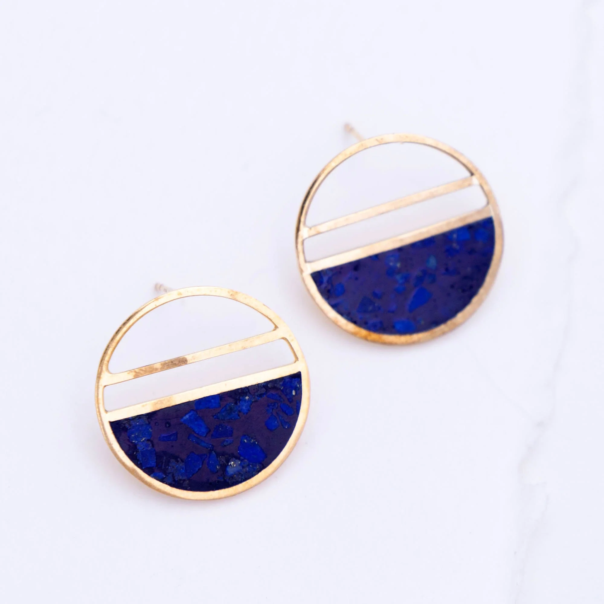 Half Full Lapis Earrings - Image 3