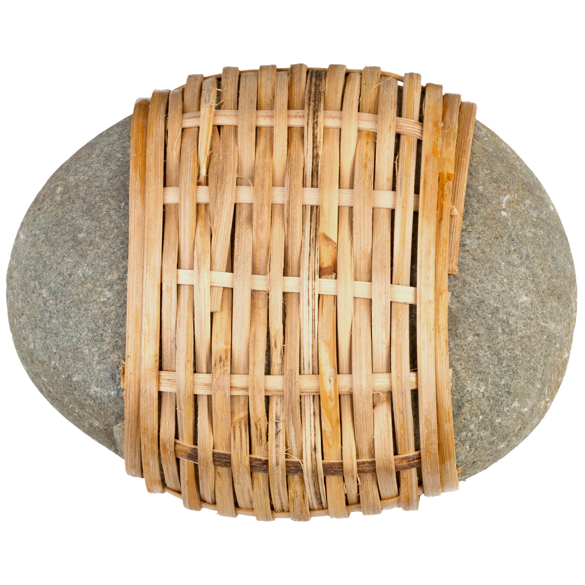Bamboo Wrapped River Rock - Image 2