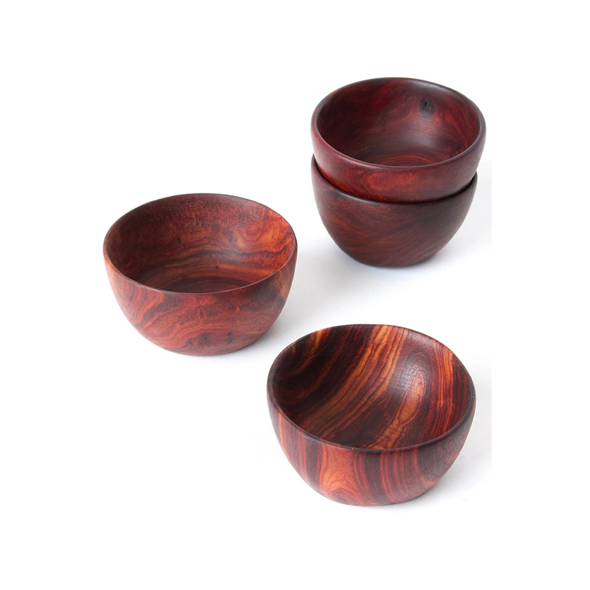 Hand-Carved Small Zambezi Teak Bowl - Image 2