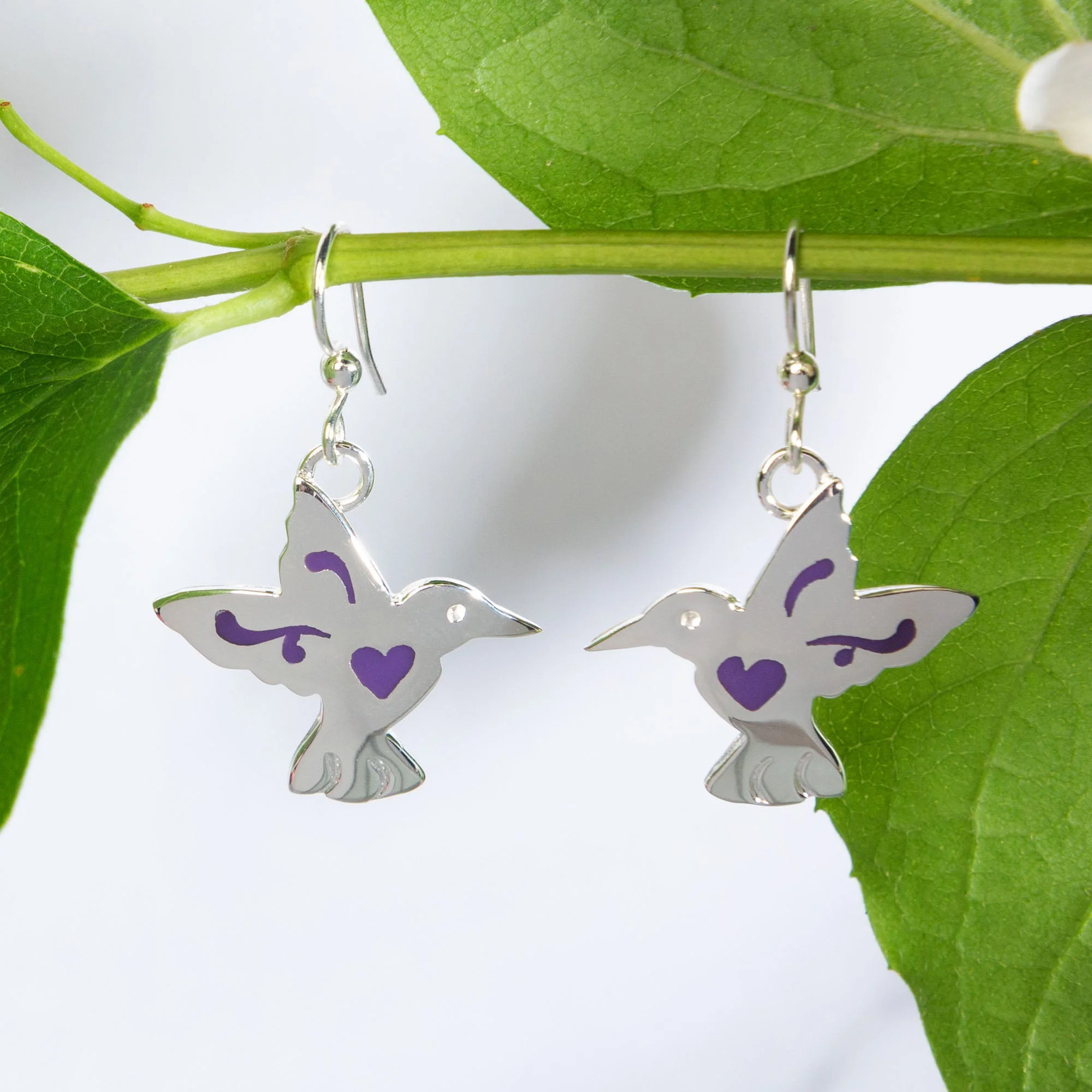 Whimsical Hummingbird Earrings - Image 3