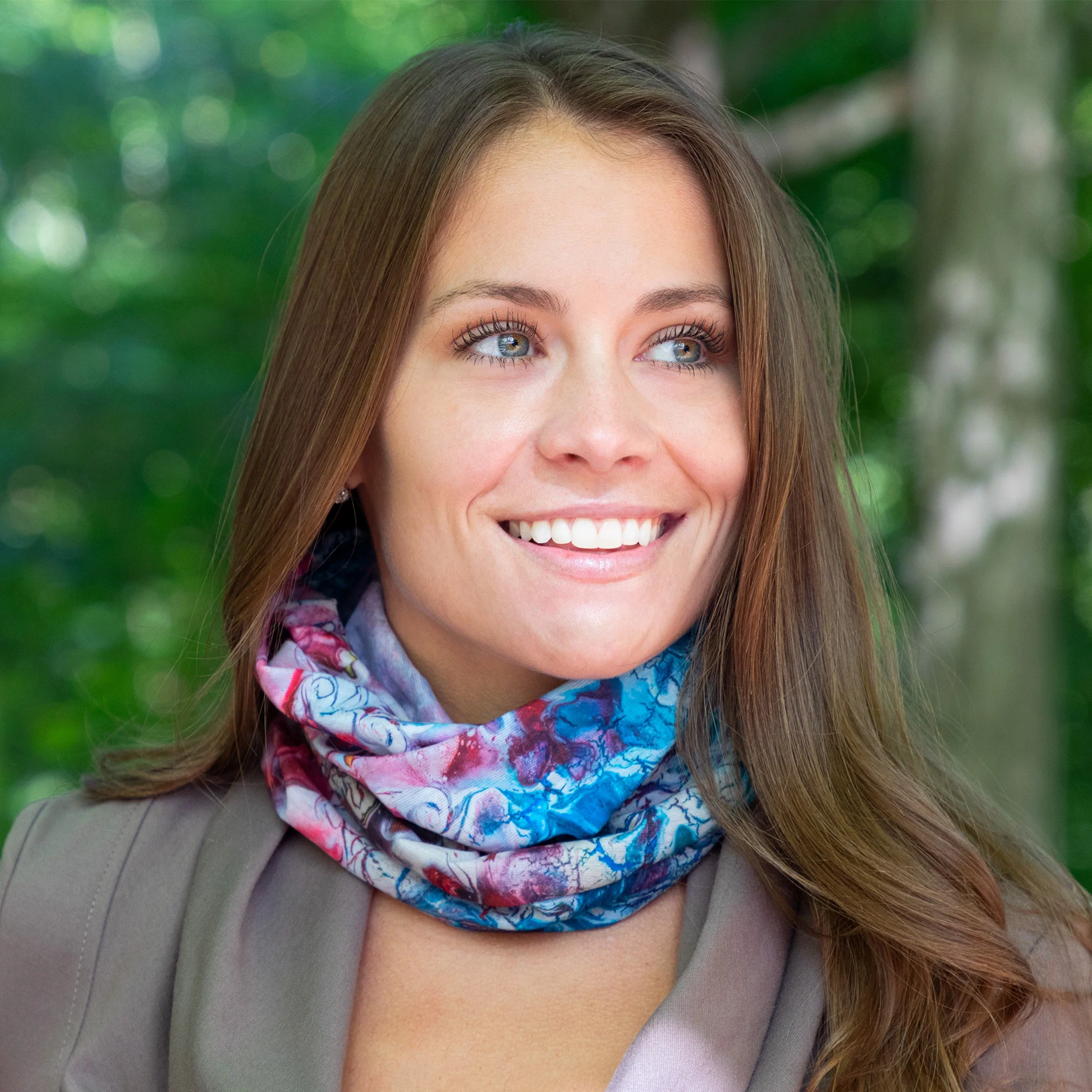 Colorful Print Lightweight Neck Warmer - Image 12