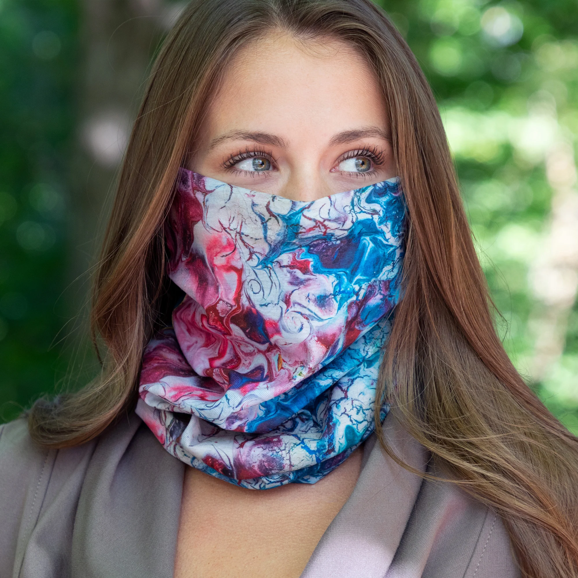 Colorful Print Lightweight Neck Warmer - Image 13