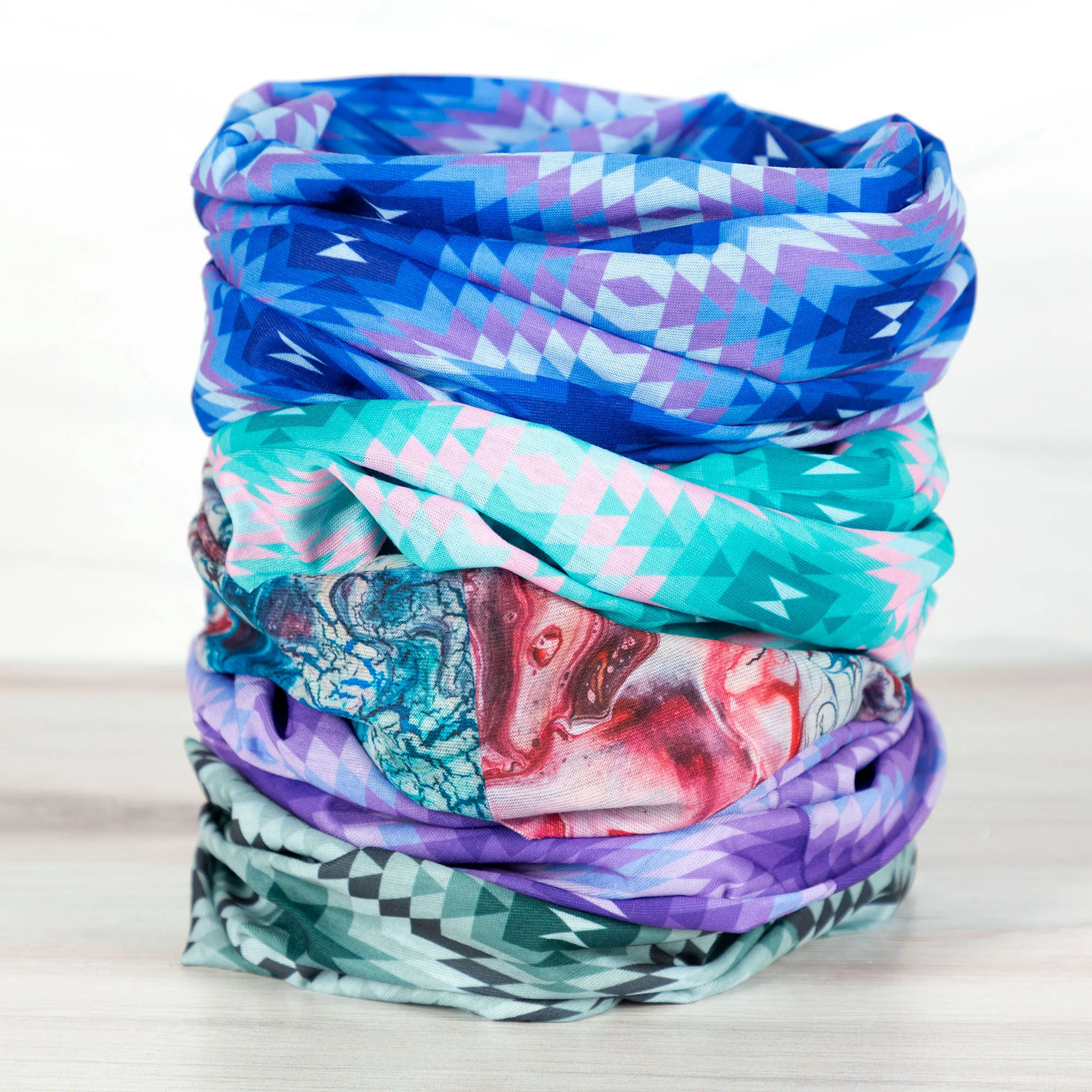 Colorful Print Lightweight Neck Warmer - Image 15