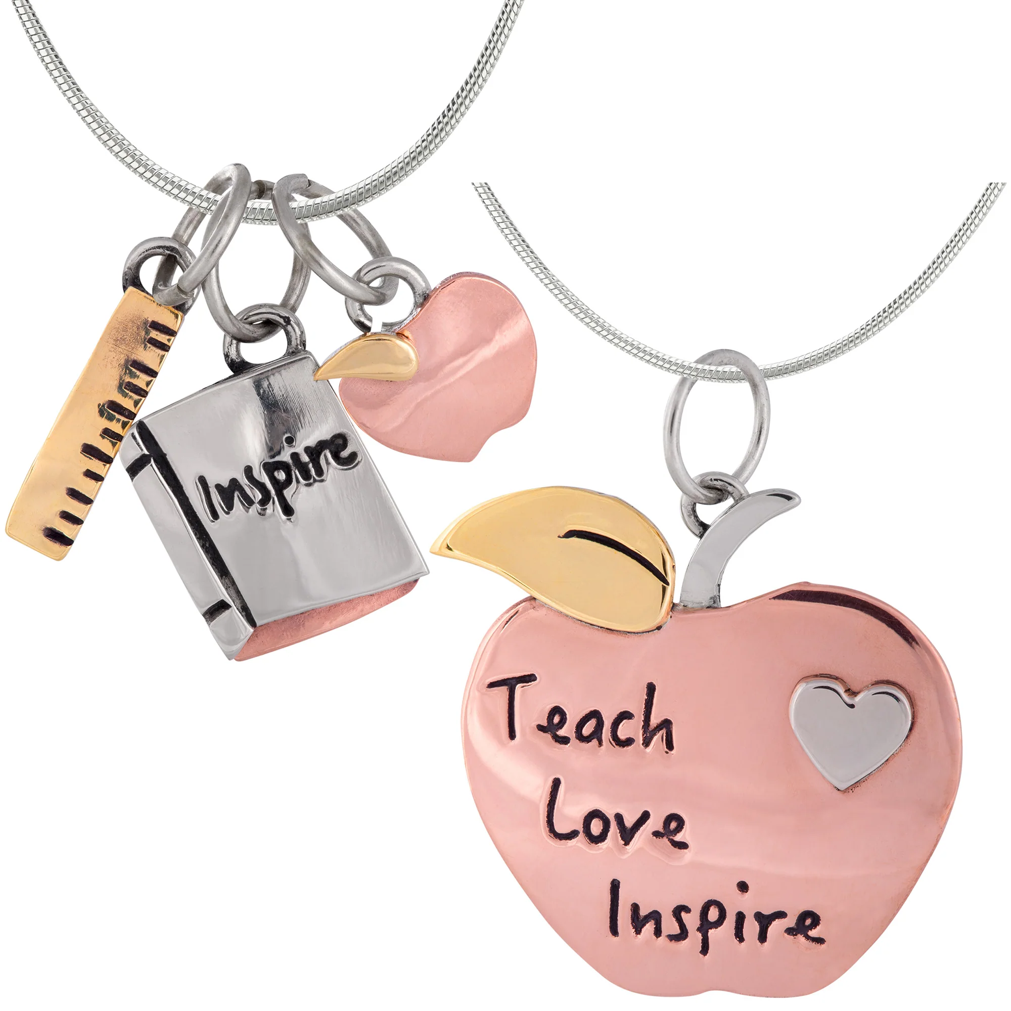 Teacher Appreciation Mixed Metal Necklace - Image 4