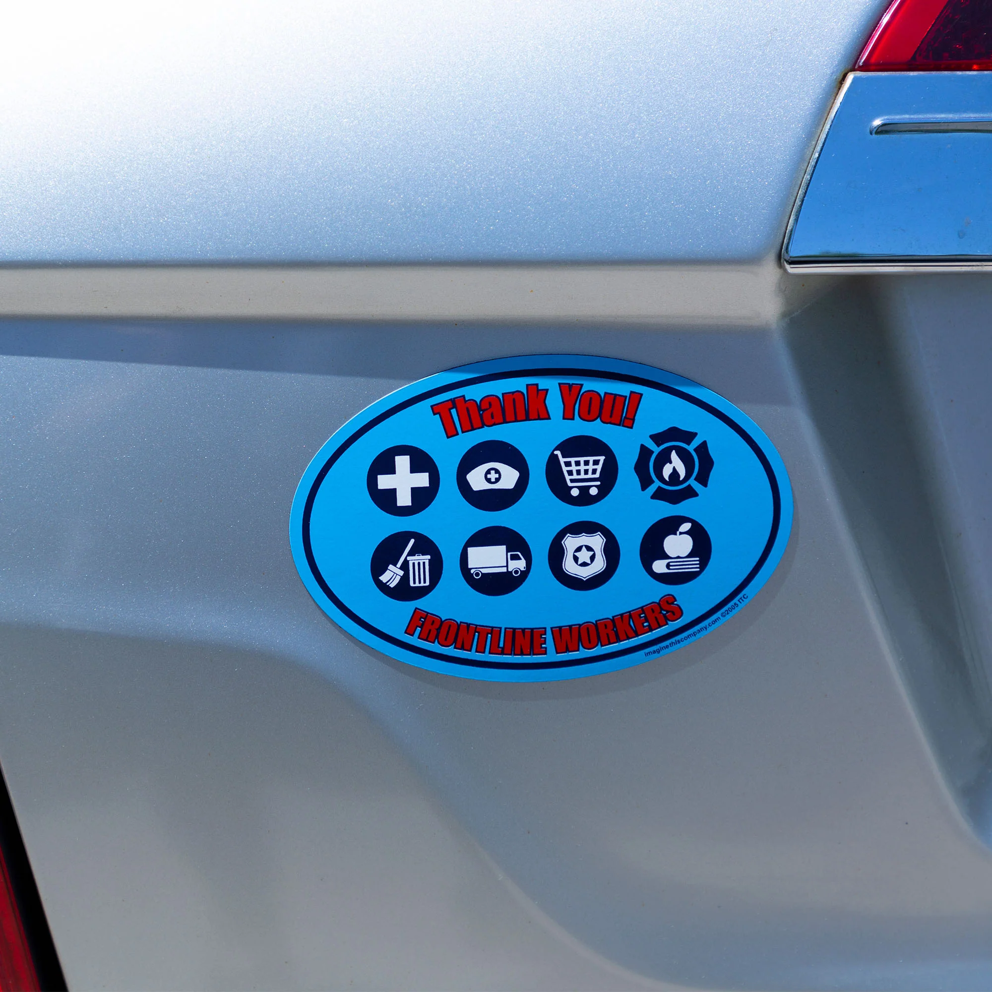 Support Frontline Workers Car Magnet - Image 3