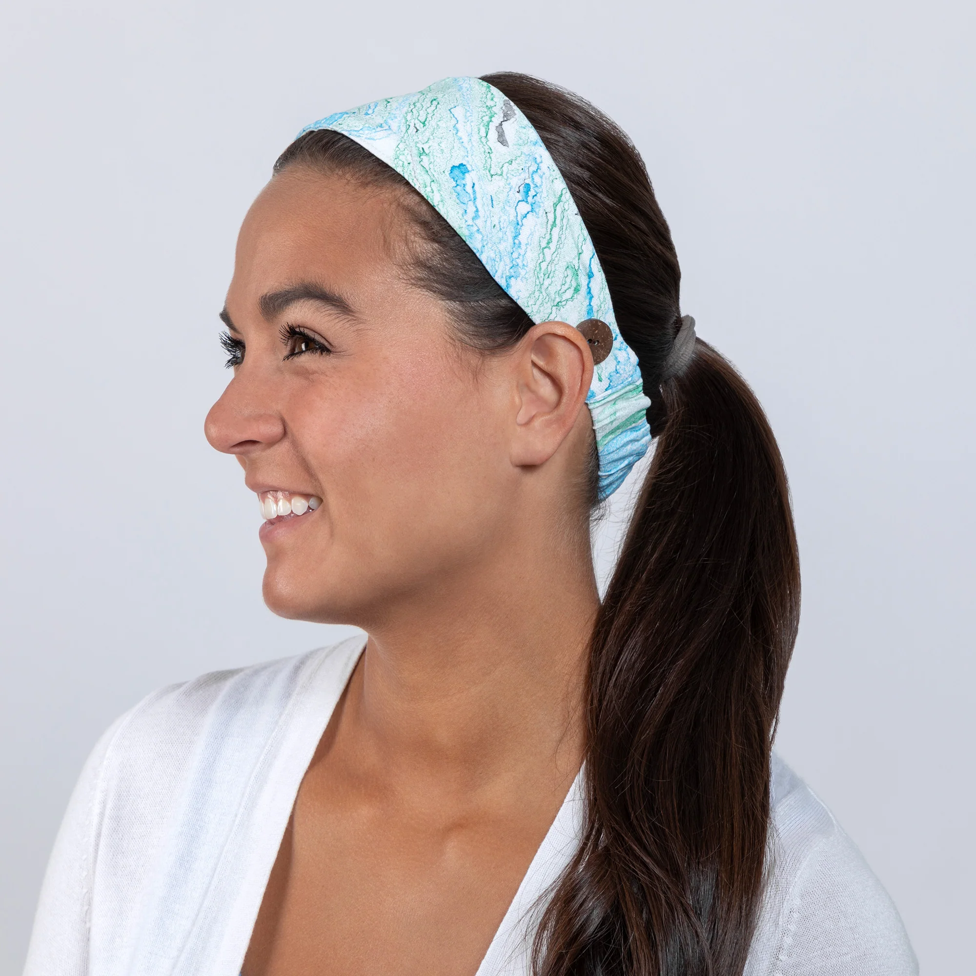 Marbleous Color Face Mask & Headband - Image 3
