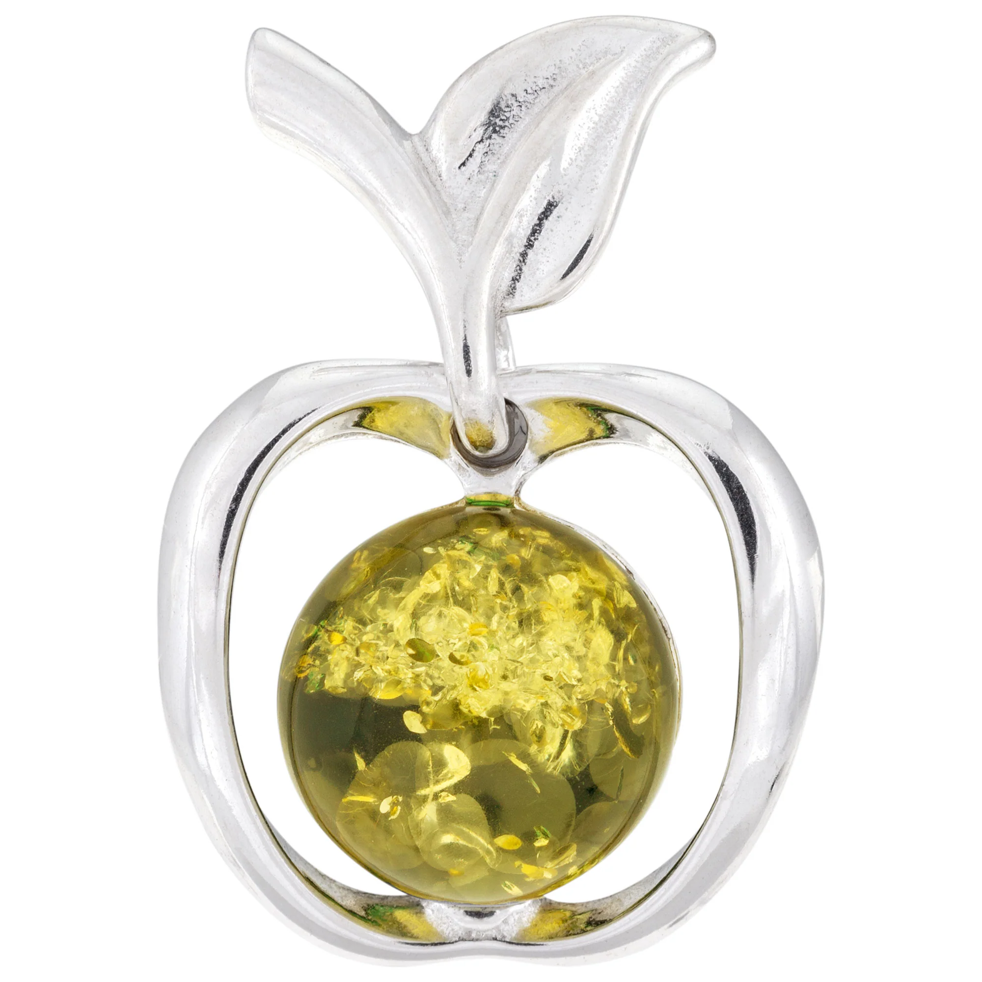 Sterling & Amber Apple Earrings - Image 5