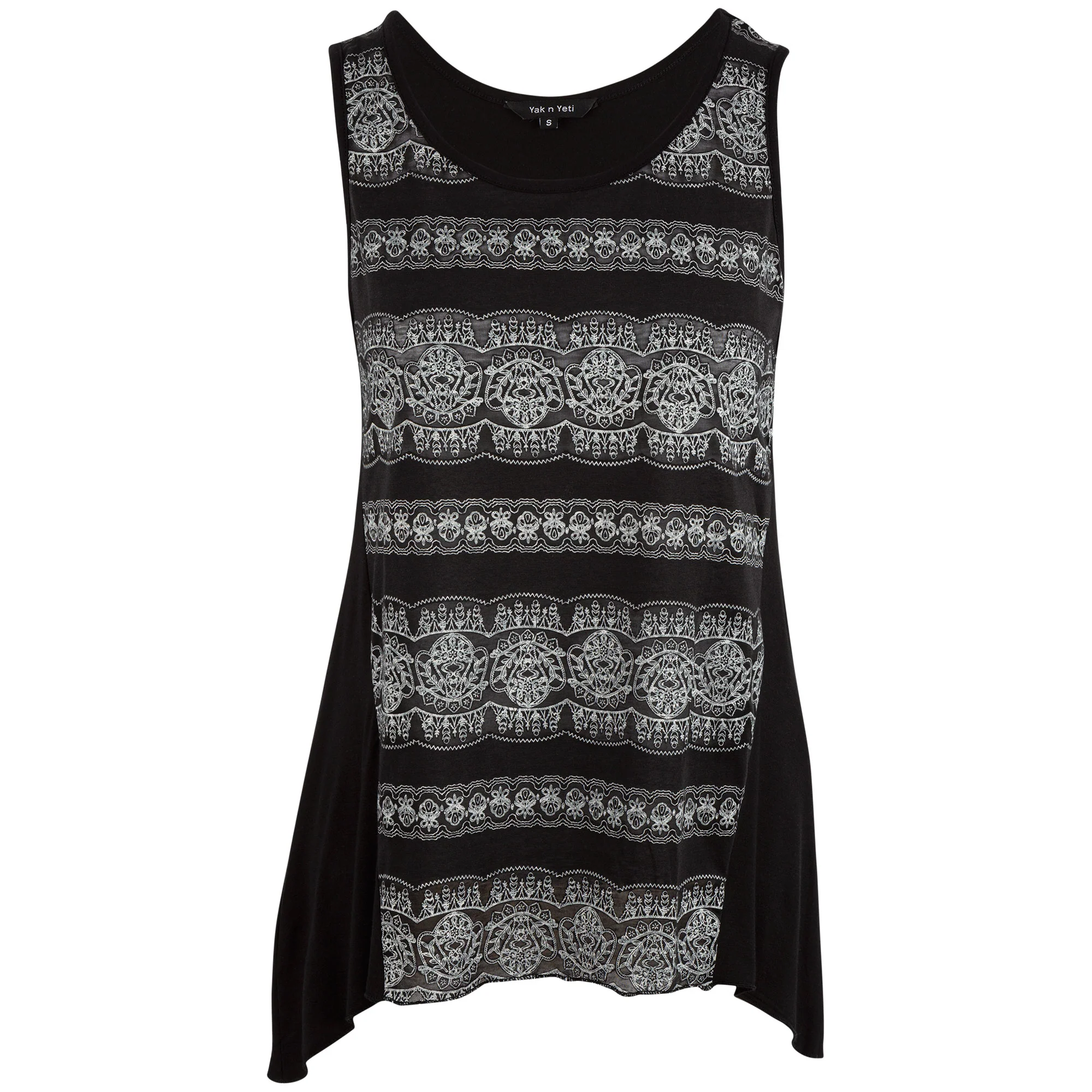 Lace Print Sleeveless Tunic - Image 3