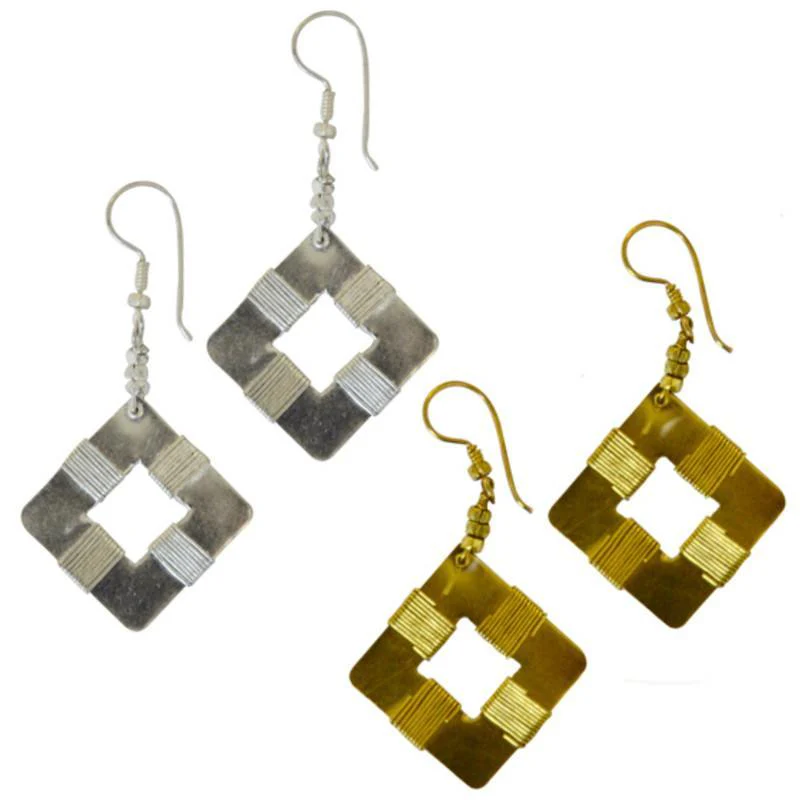 New Dimensions Square Earrings - Image 2