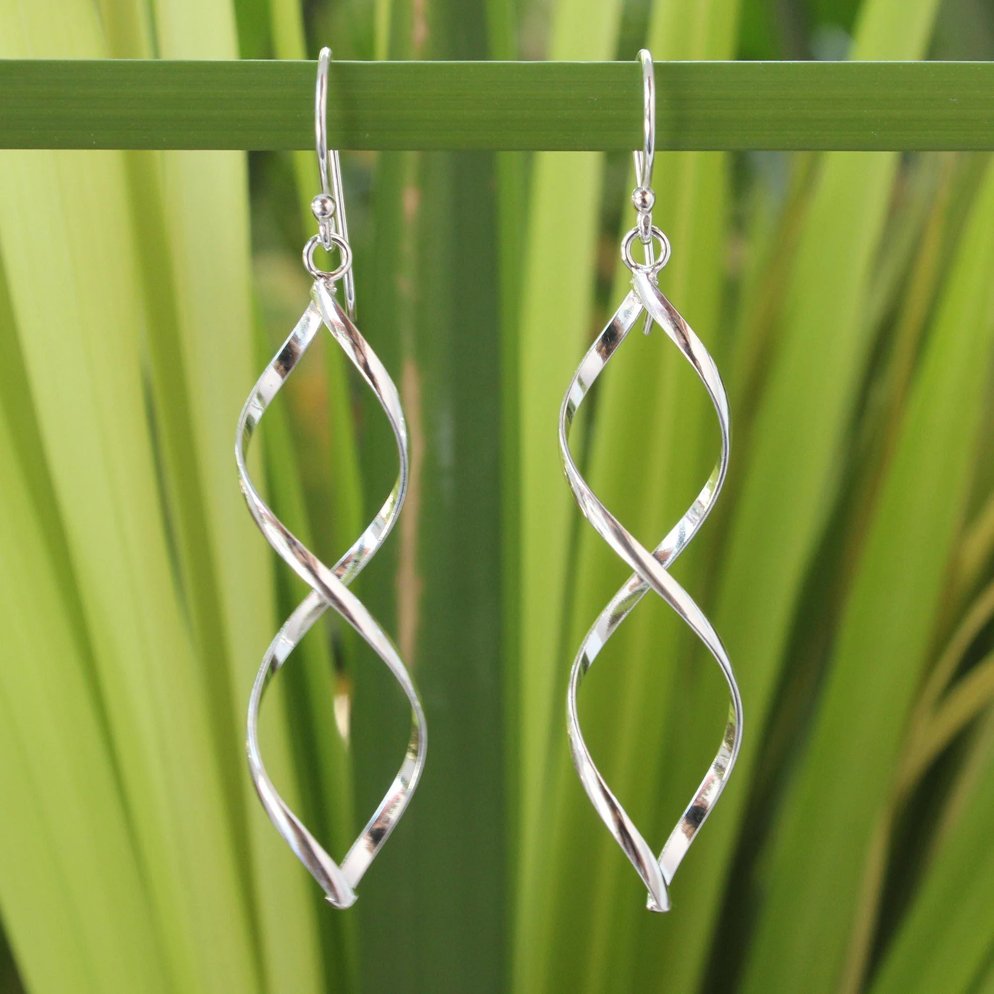 Sterling Silver Infinity Dangle Earrings