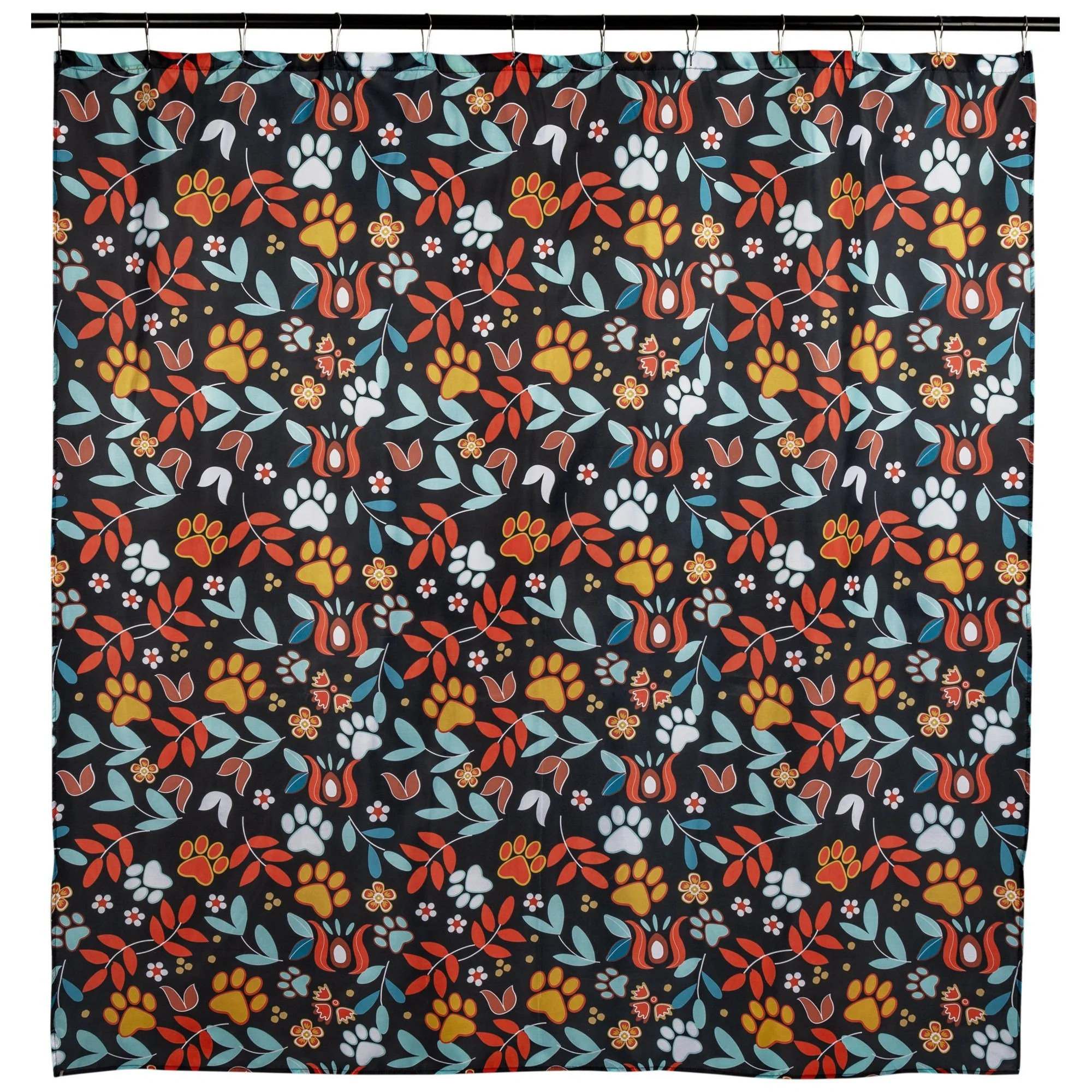 Pawsitively Pretty Shower Curtain with 12 Hooks - Image 3