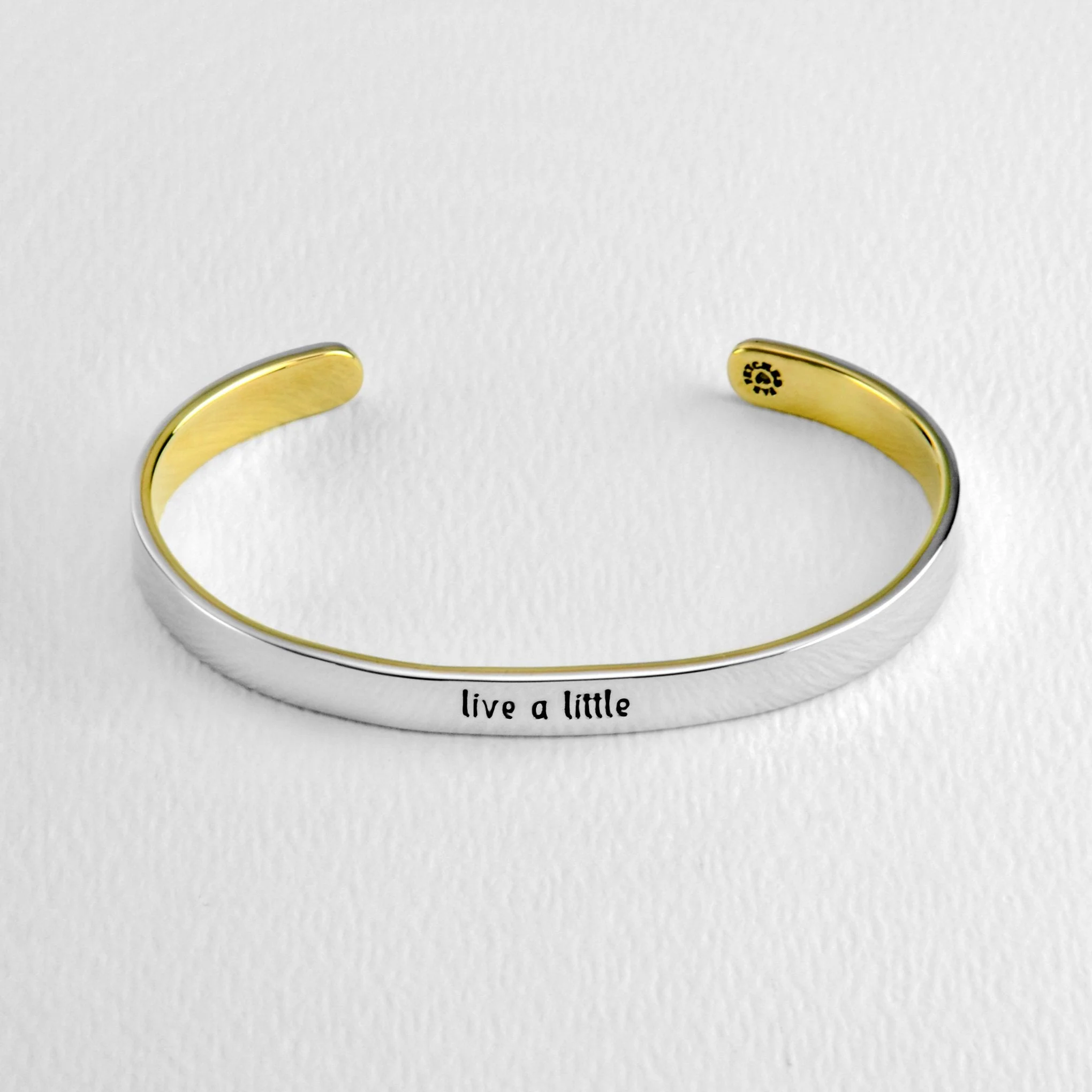 Live A Little Mixed Metals Cuff Bracelet - Image 2