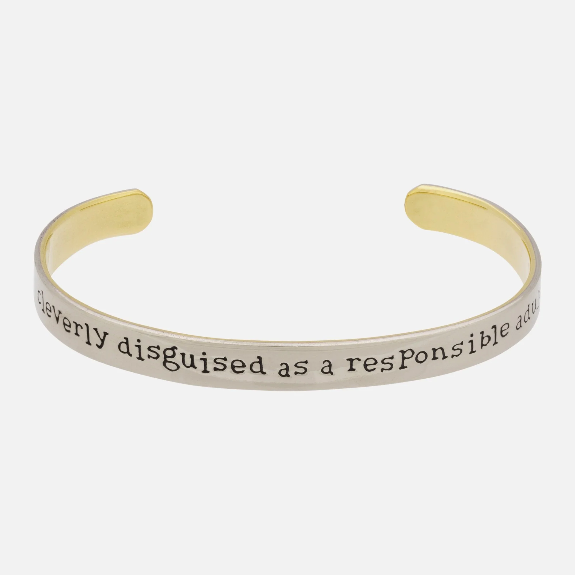 Cleverly Disguised Mixed Metal Cuff Bracelet - Image 2