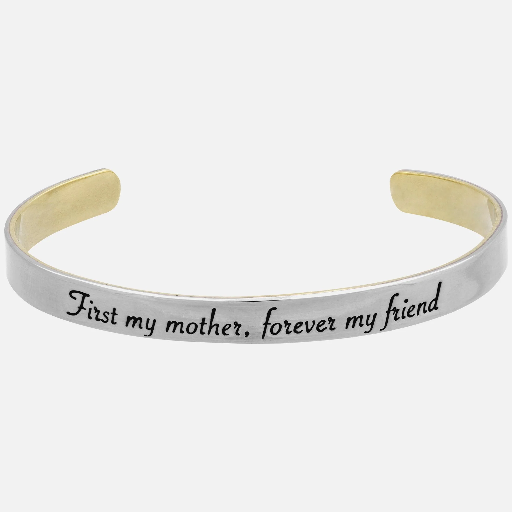 My Mother My Friend Mixed Metal Cuff Bracelet - Image 2
