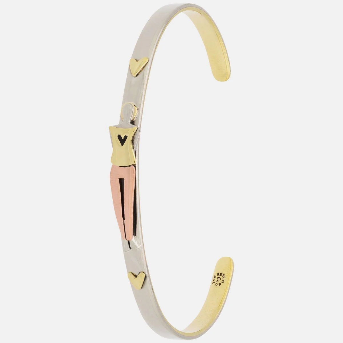 I Am Beautiful Mixed Metals Cuff Bracelet - Image 2