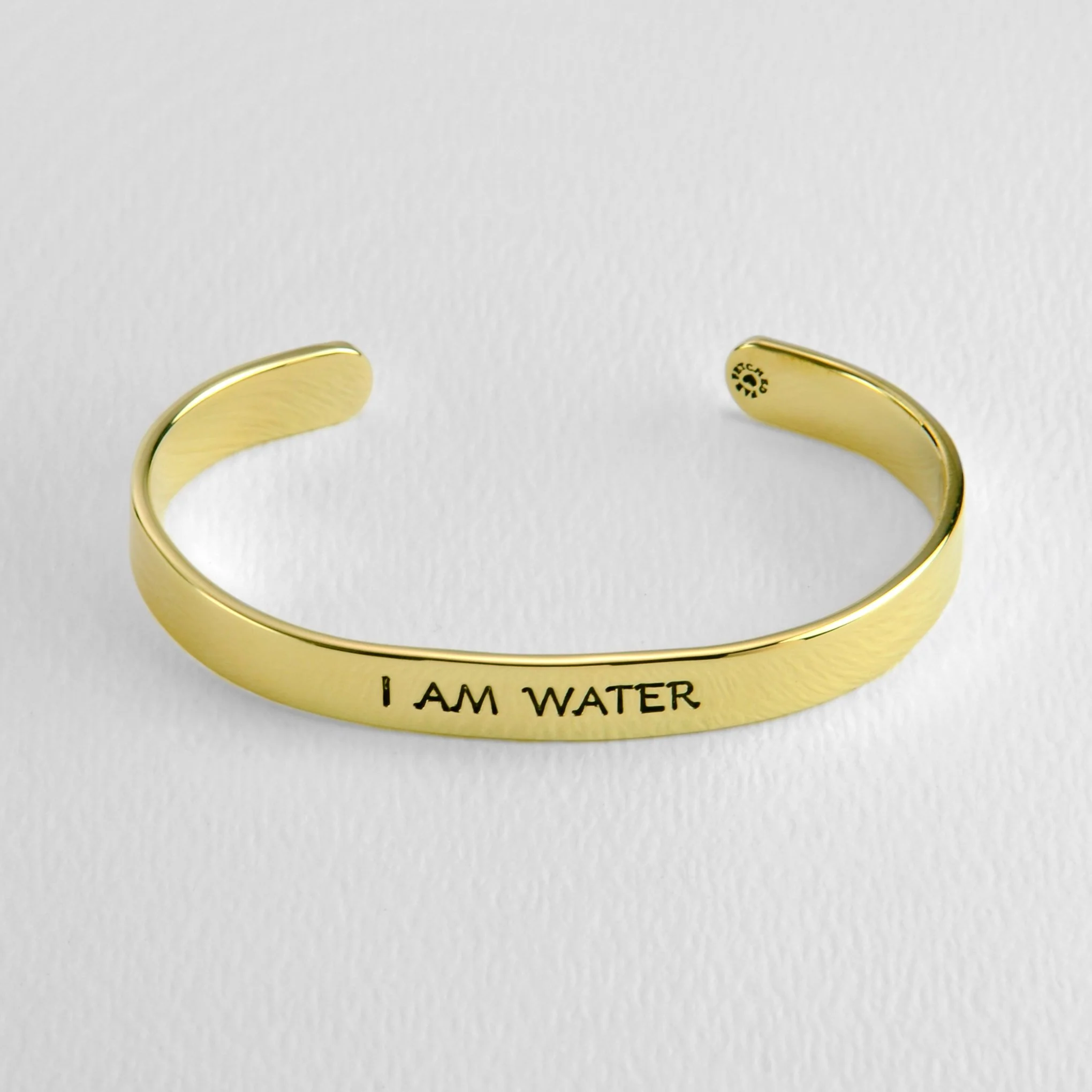 I Am Earth Water Air Fire Astrology Brass Cuff Bracelet - Image 5