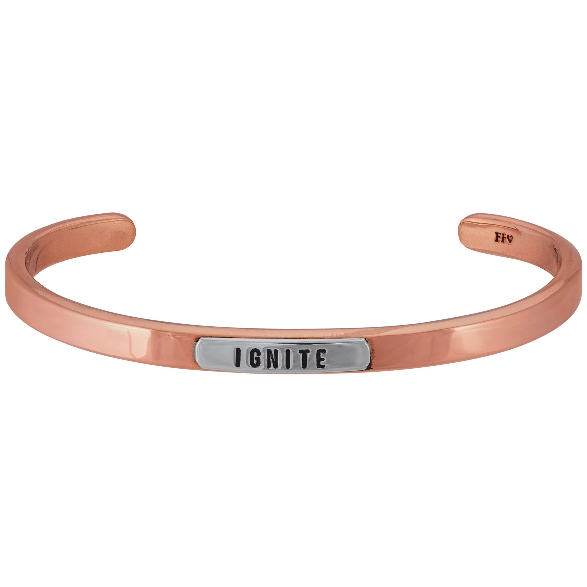 Ignite Silver & Copper Cuff Bracelet - Image 2