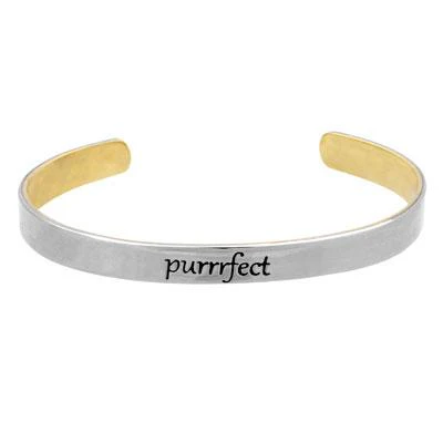 Purrrfect Mixed Metals Cuff Bracelet - Image 2