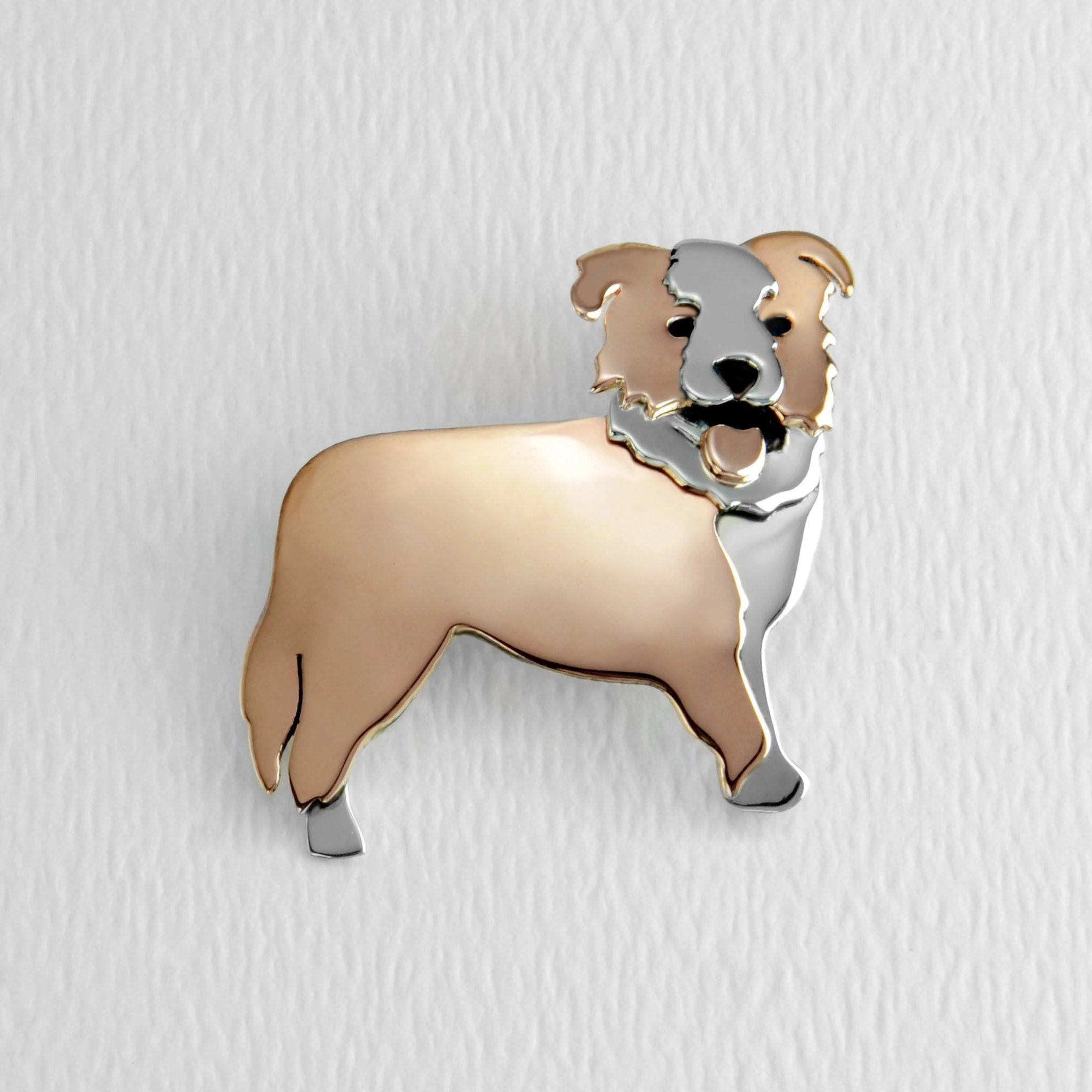 Australian Shepherd Sterling & Copper Pin - Image 2