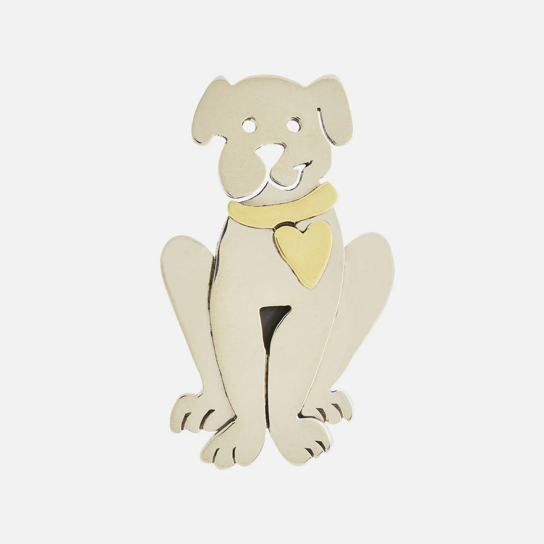 It's Norman the Dog Sterling & Brass Pin - Image 2