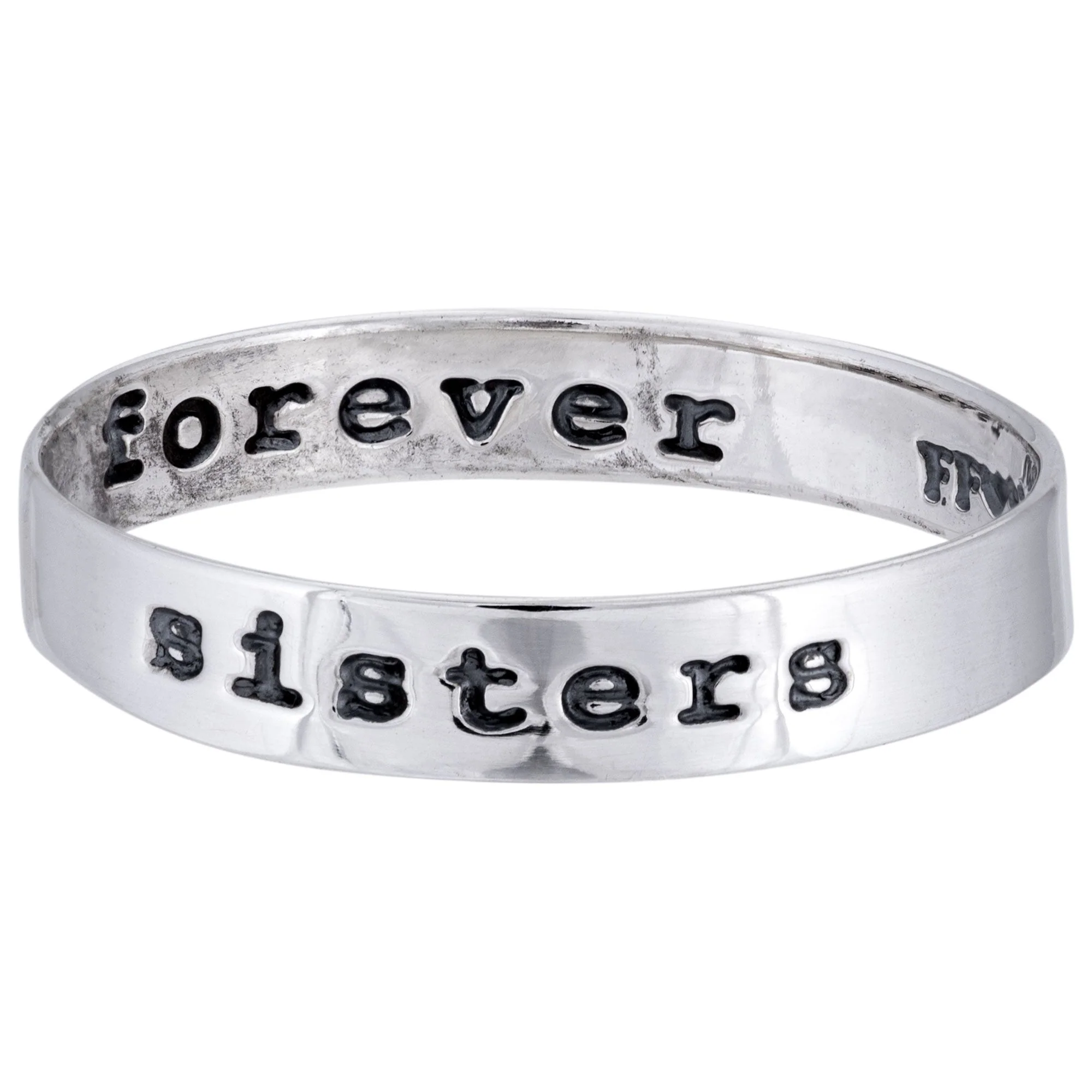 Sisters Forever Sterling Silver Ring - Image 2