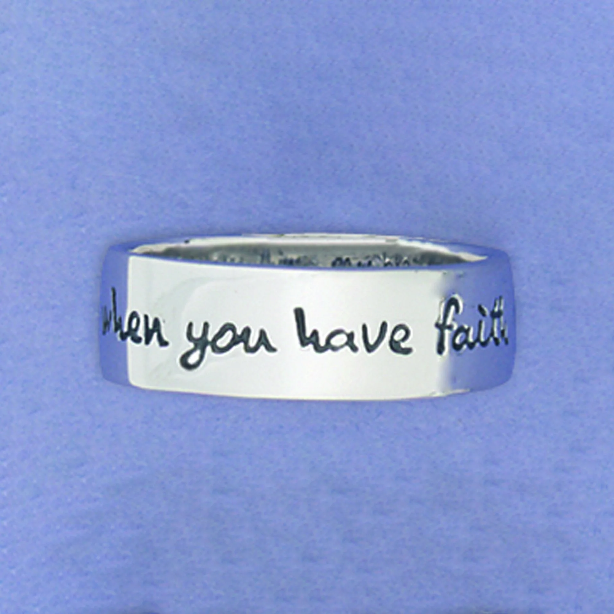 When You Have Faith Sterling Silver Ring - Image 2